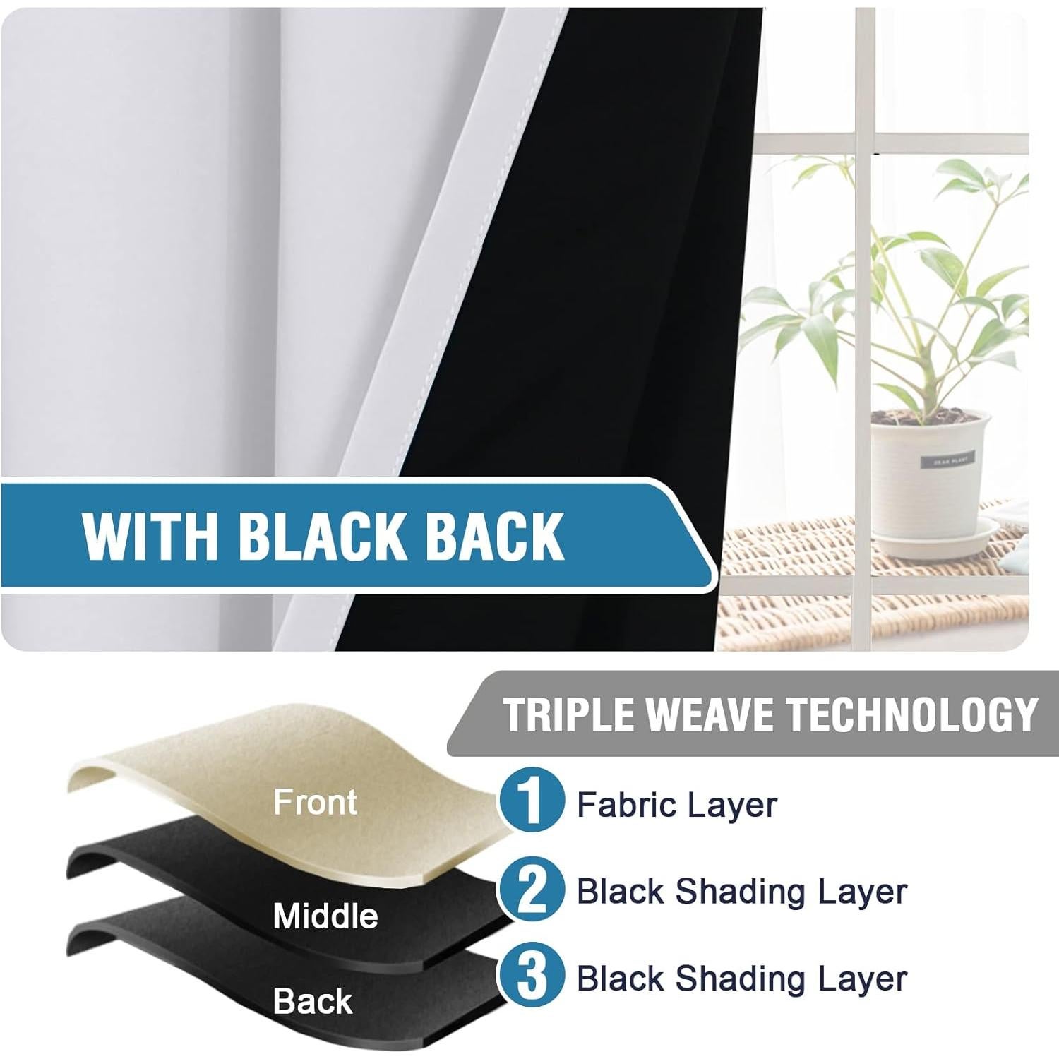 Cortina Opaca H.VERSAILTEX 100% Lazo 107x160cm Blanca