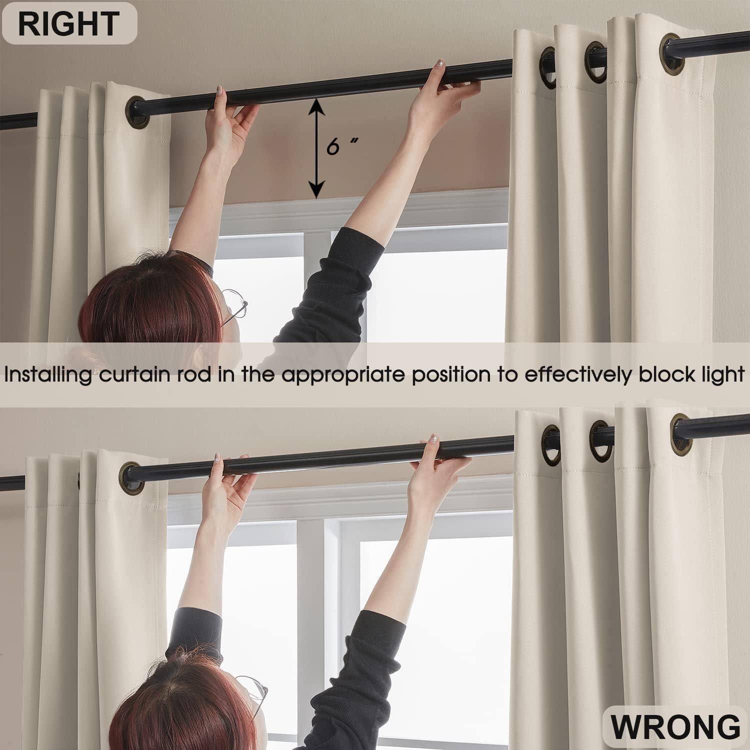 Cortinas Opacas Rutterllow 132x229 cm Beige - 2 Paneles