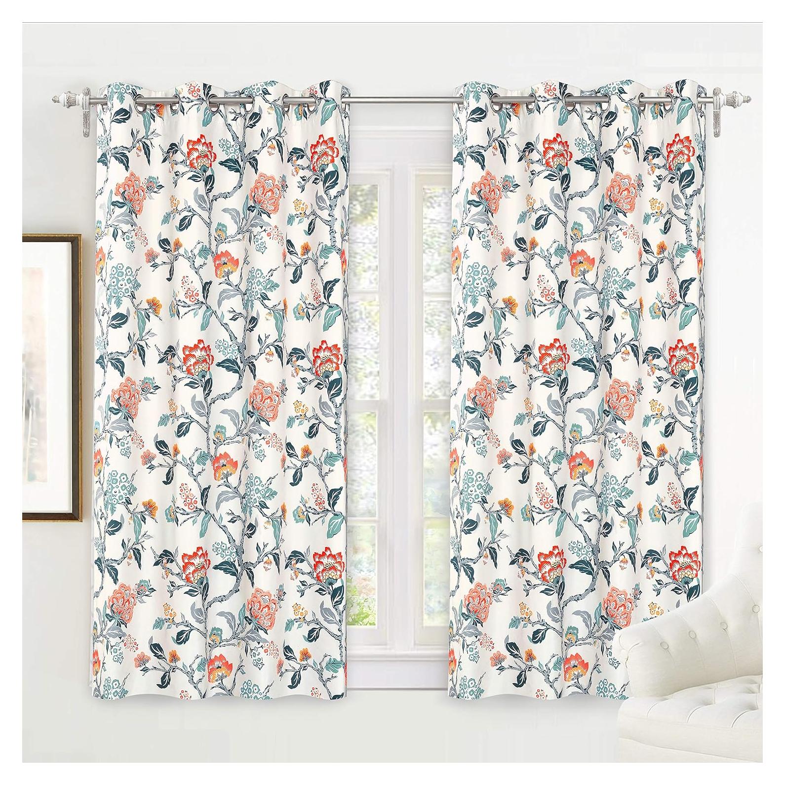 Cortinas Blackout Térmicas DriftAway Ada 2 Paneles 132x160 cm Floral