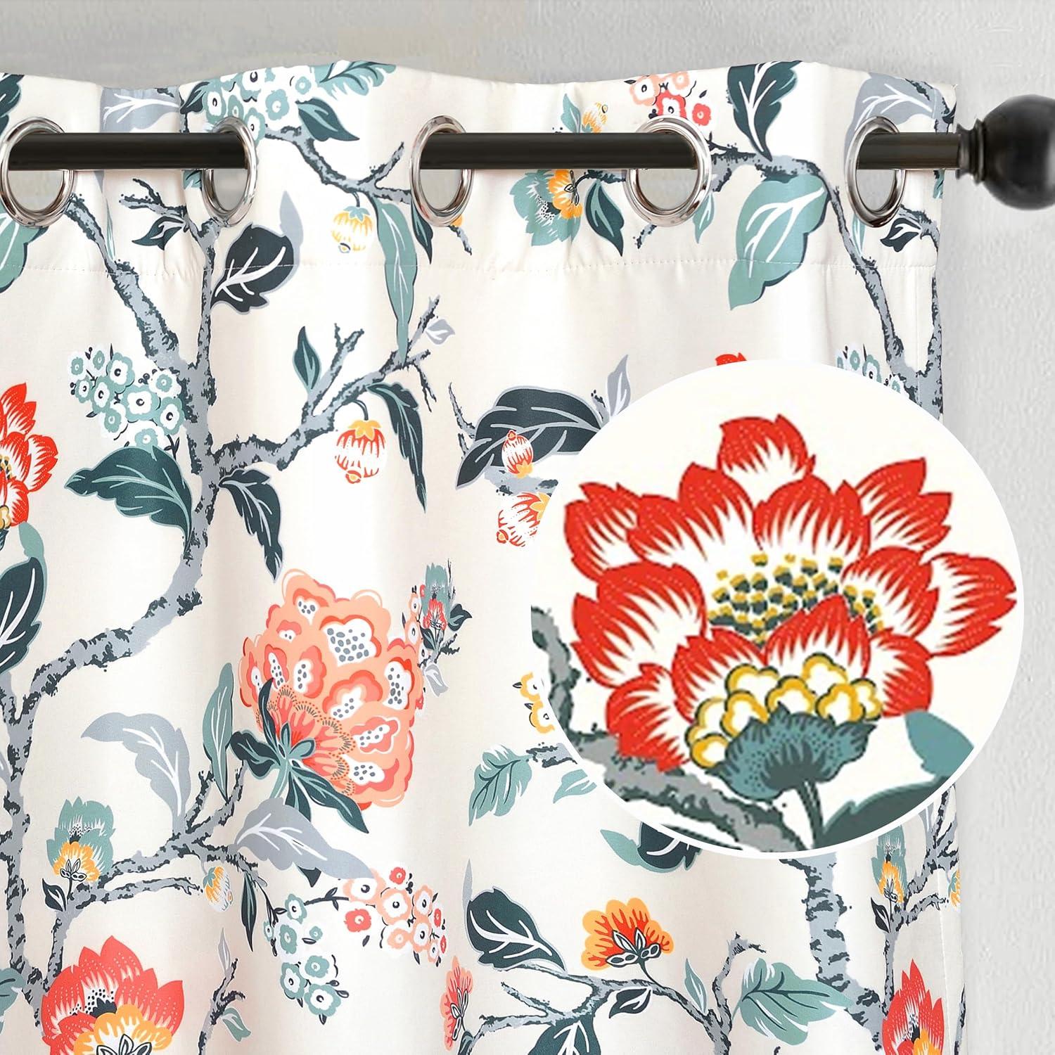 Cortinas Blackout Térmicas DriftAway Ada 2 Paneles 132x160 cm Floral