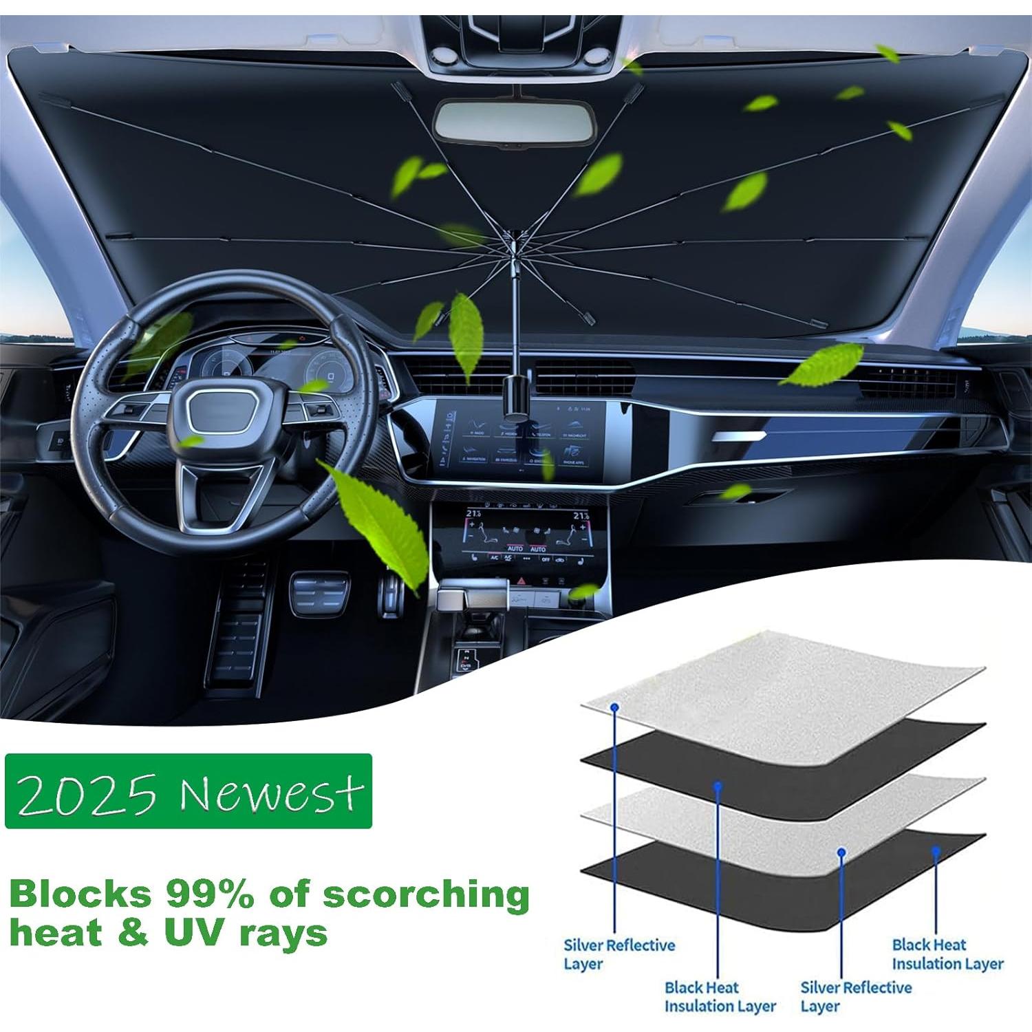 Parasoles para Parabrisas Coricha 2025 100% Oscurecimiento Gris