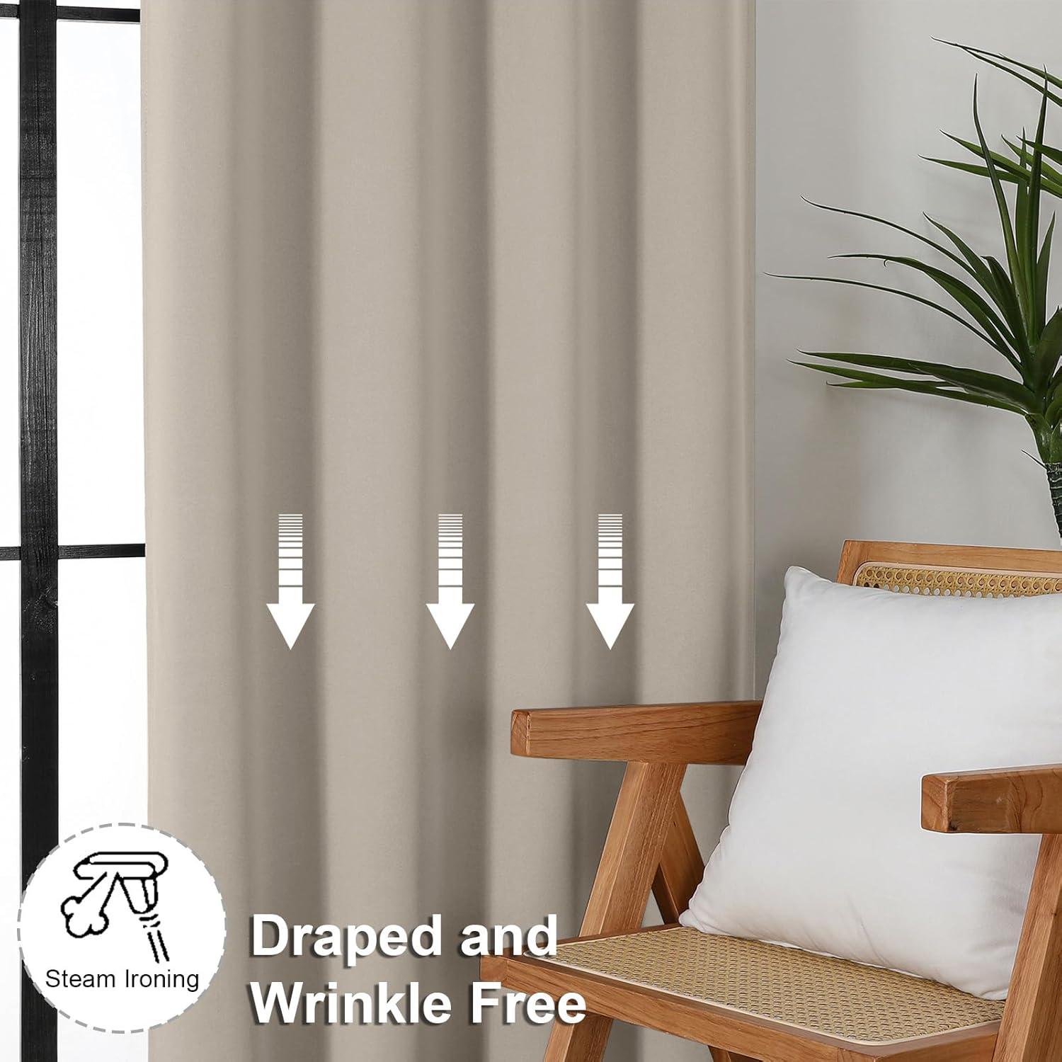 Cortinas Blackout Simplebrand 2 Paneles 101.6x160 cm Piedra