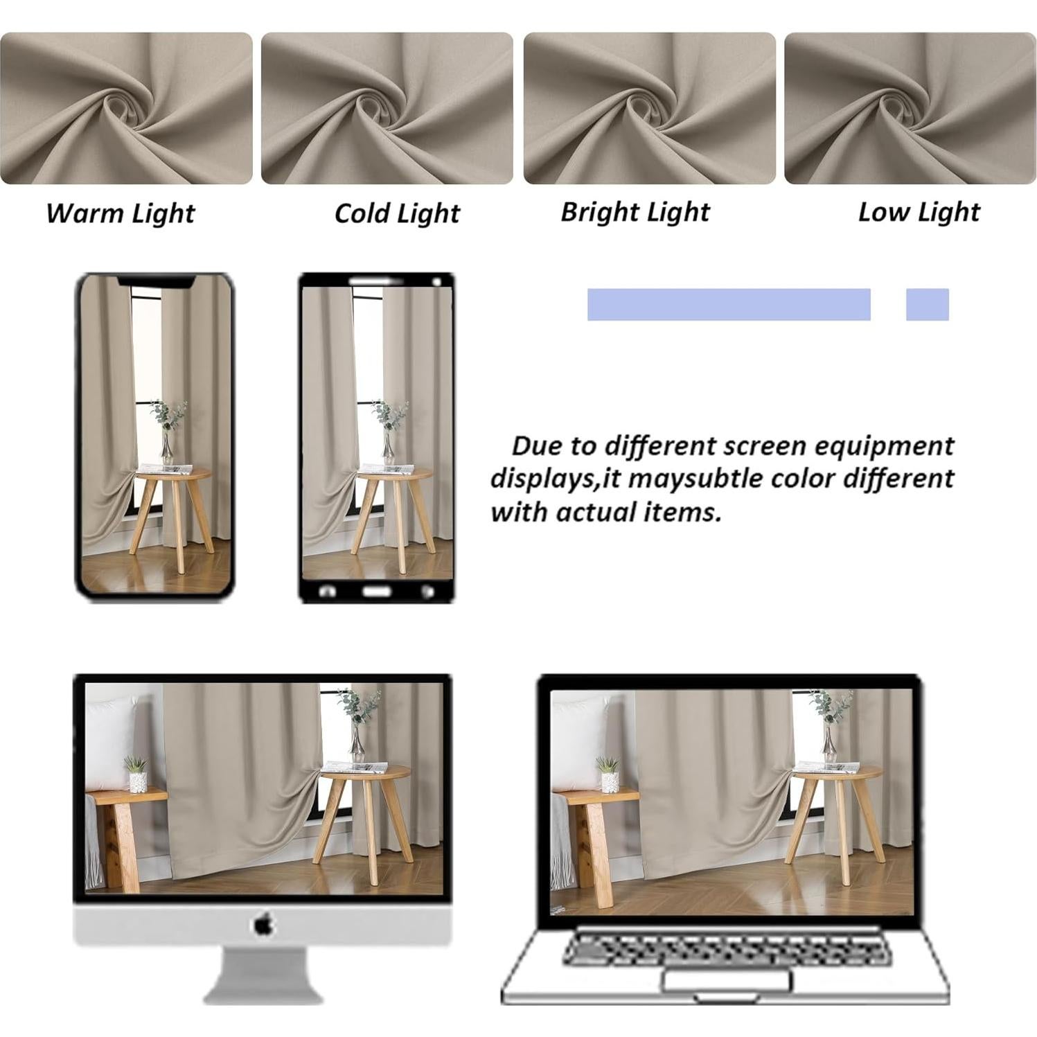 Cortinas Blackout Simplebrand 2 Paneles 101.6x160 cm Piedra