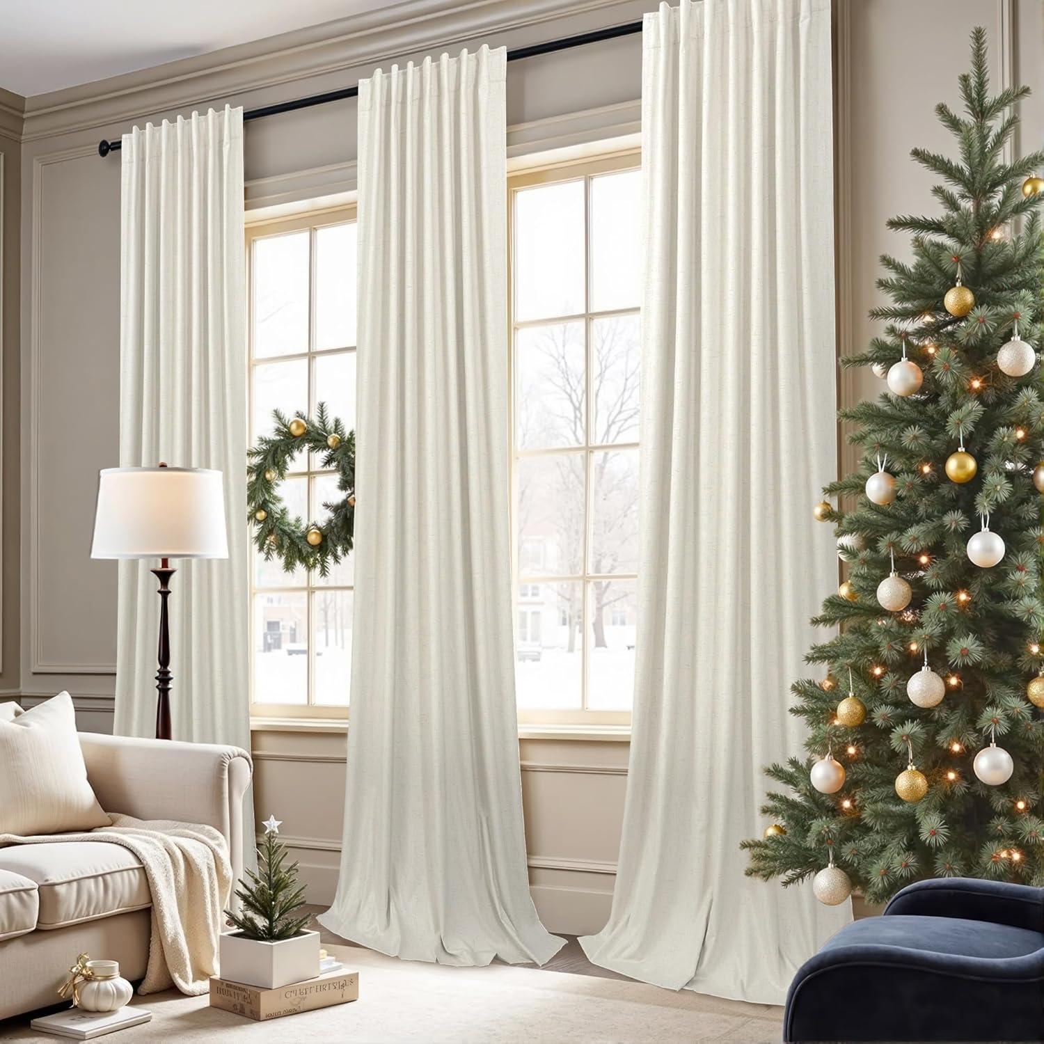 Cortinas Opacas 100% Pitalk 132x213 cm 2 Paneles Aislantes