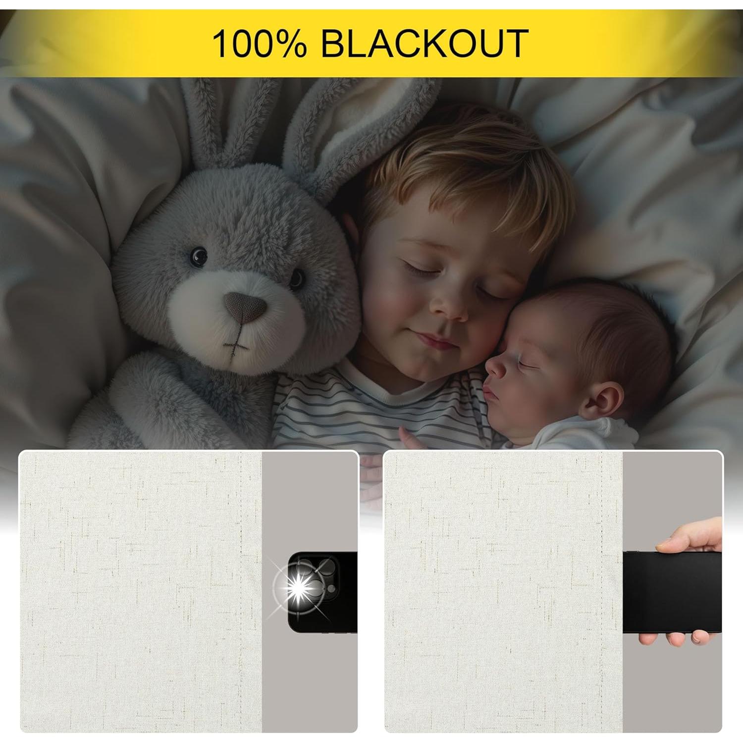 Cortinas Opacas 100% Pitalk 132x213 cm 2 Paneles Aislantes