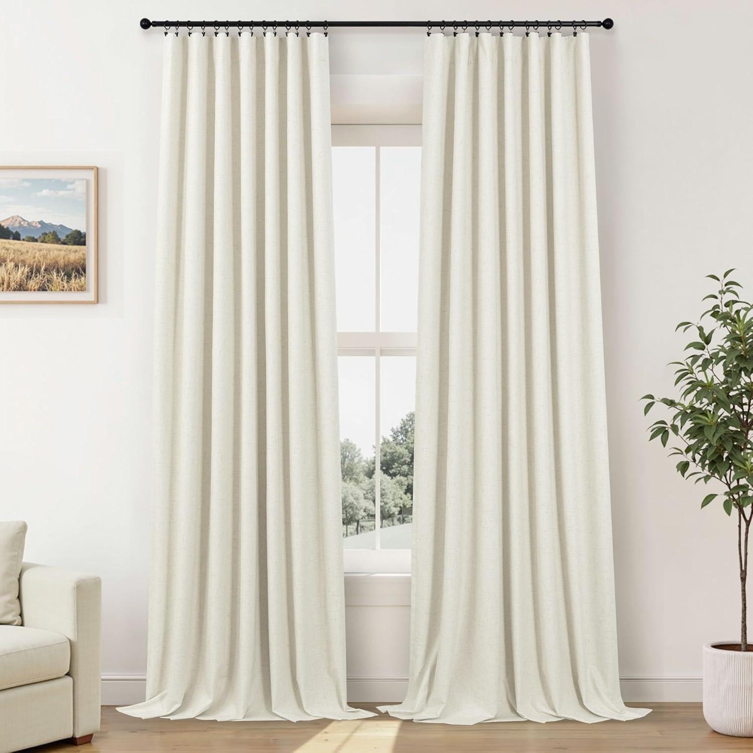 Cortinas Opacas 100% Pitalk 132x213 cm 2 Paneles Aislantes
