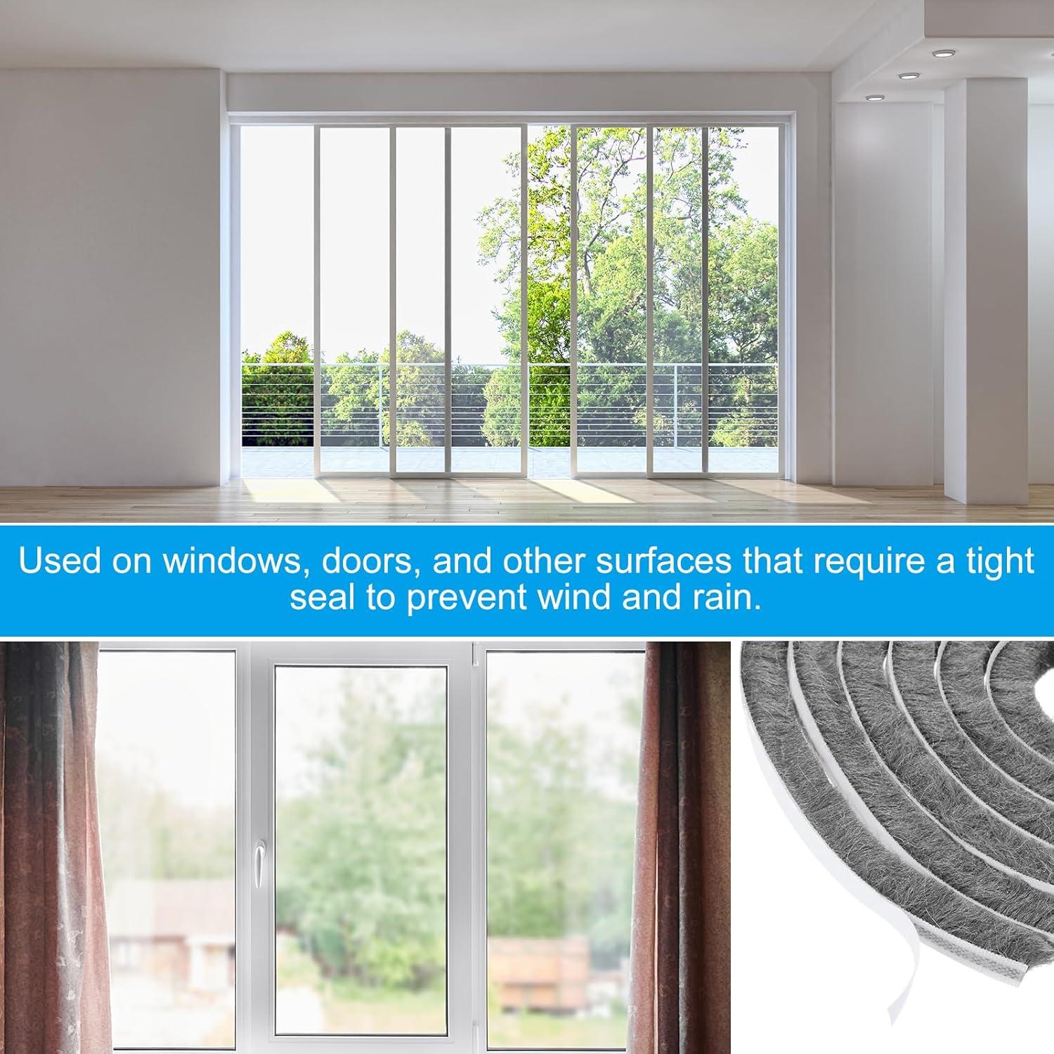 Tira de Sellado Autoadhesiva PATIKIL 10m Gris para Puertas y Ventanas