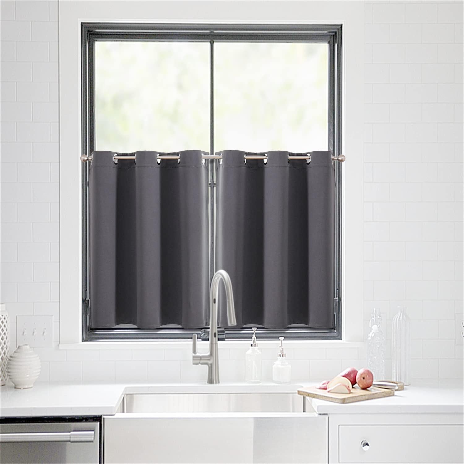 Cortinas Térmicas Aislantes ChrisDowa 2 Paneles 106.68x91.44cm Gris