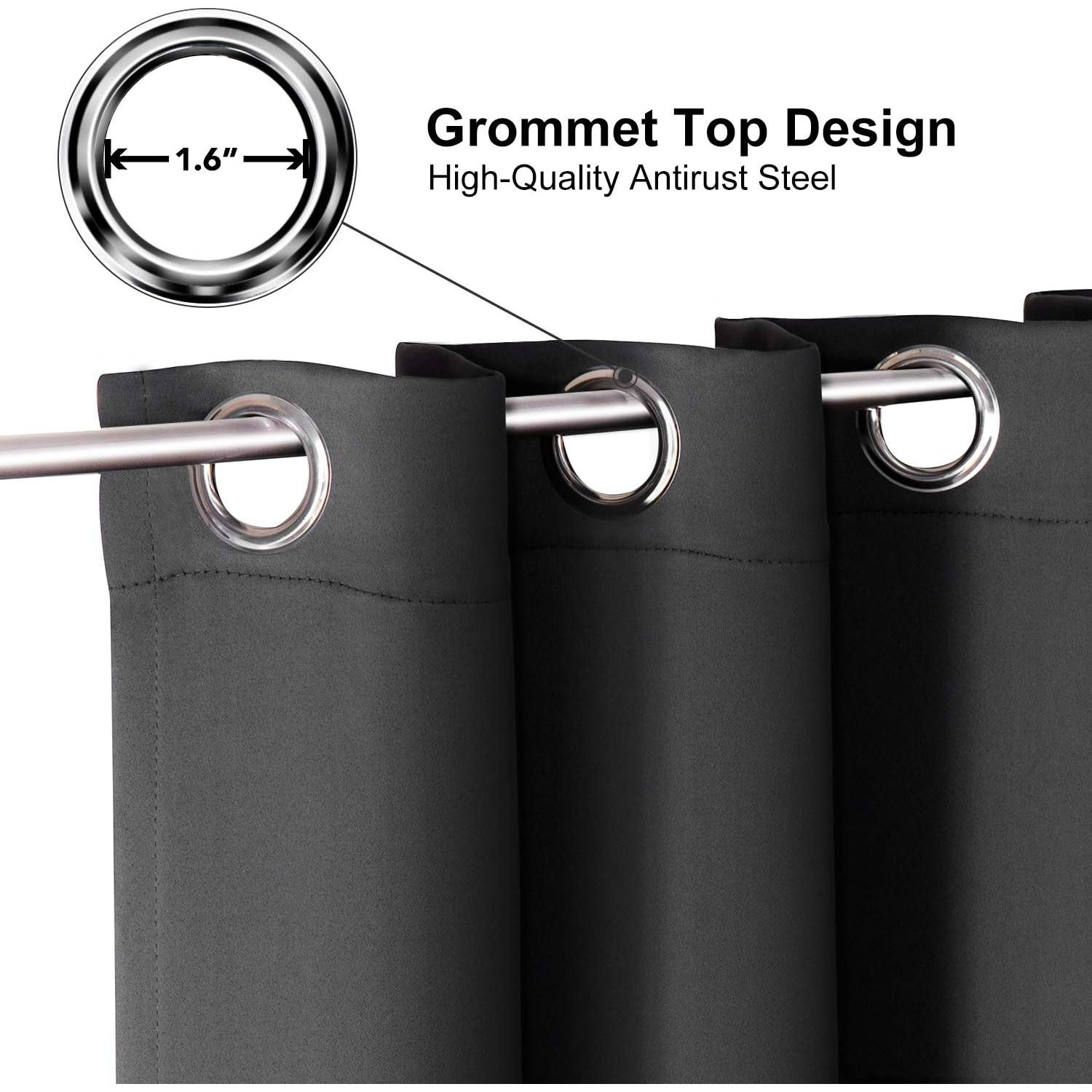 Cortinas Térmicas Aislantes ChrisDowa 2 Paneles 106.68x91.44cm Gris