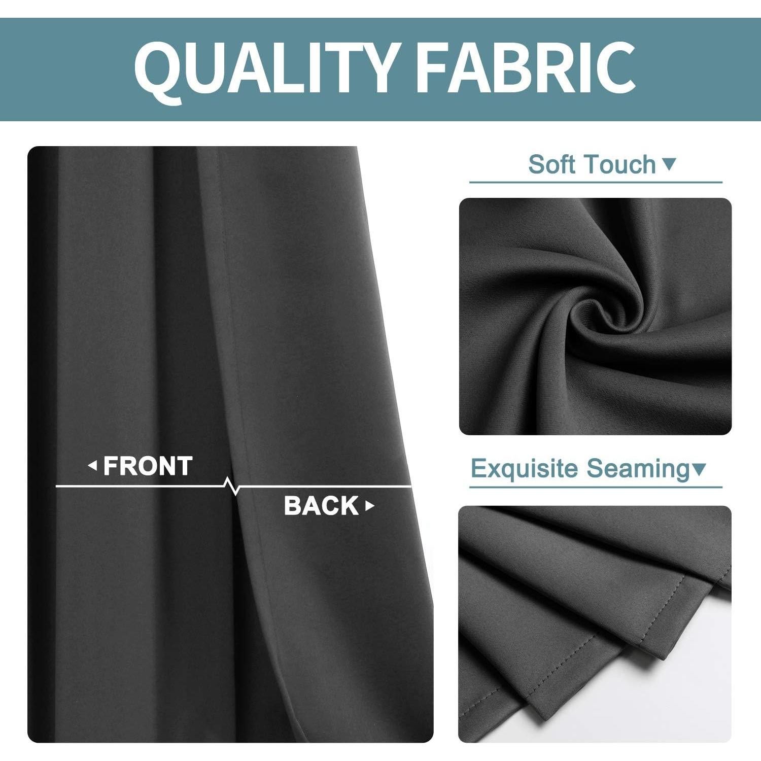 Cortinas Térmicas Aislantes ChrisDowa 2 Paneles 106.68x91.44cm Gris