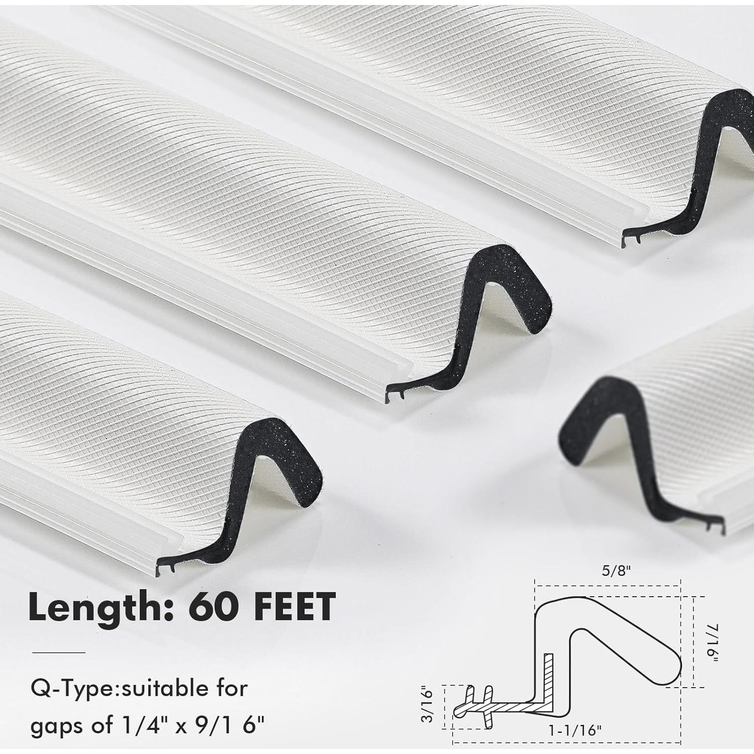 Tira de Sellado para Puertas BBTO 18.29m Aislante Acústico Blanco