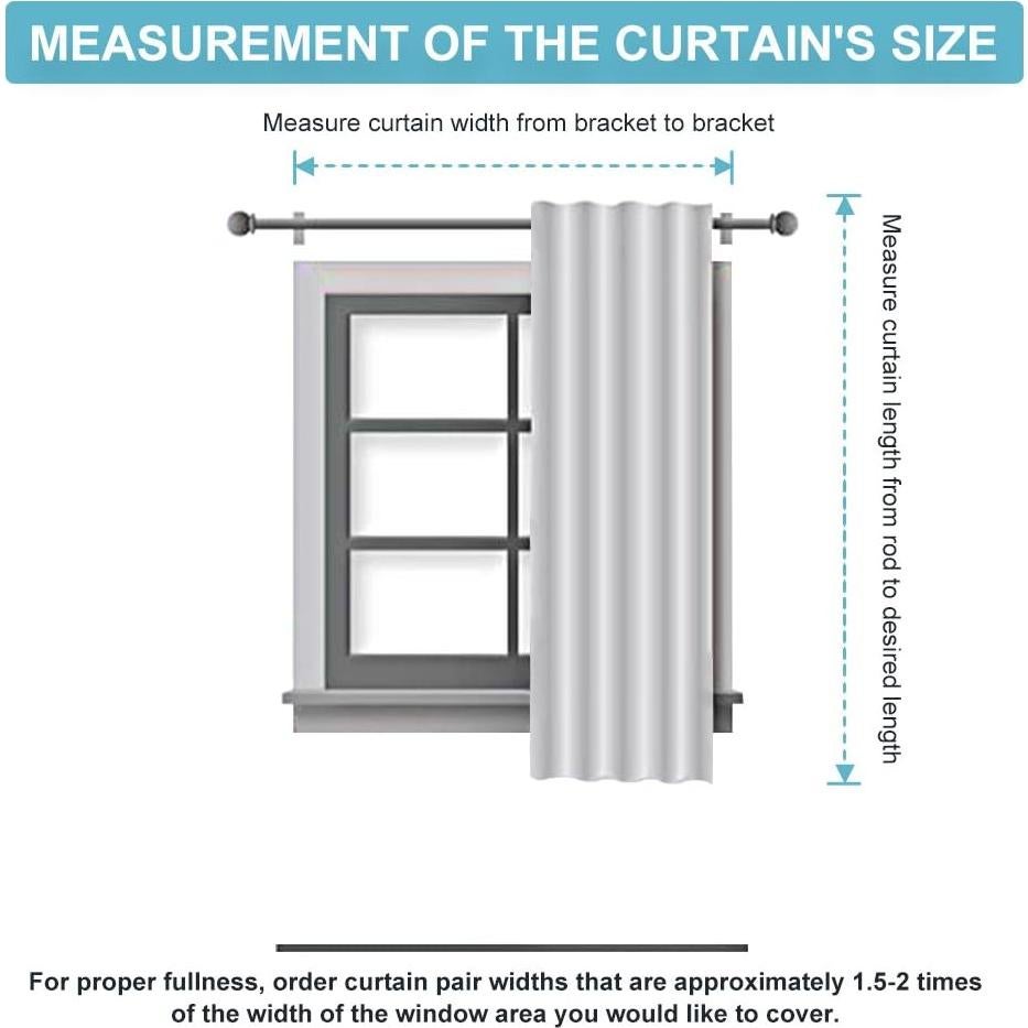 Cortinas Opacas RYB HOME 42x45 cm Aislantes 2 Paneles Negro