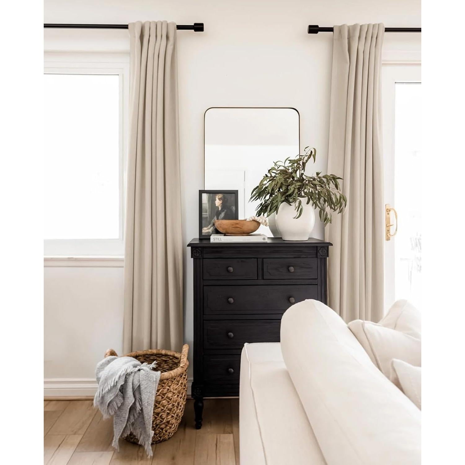 Cortinas Opacas INOVADAY 100% Lino 127x213 cm 2 Paneles Avena