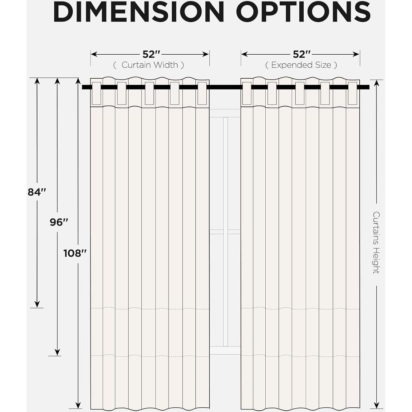 Cortinas Opacas Joydeco 2 Paneles 94 x 183 cm Aisladas Negro