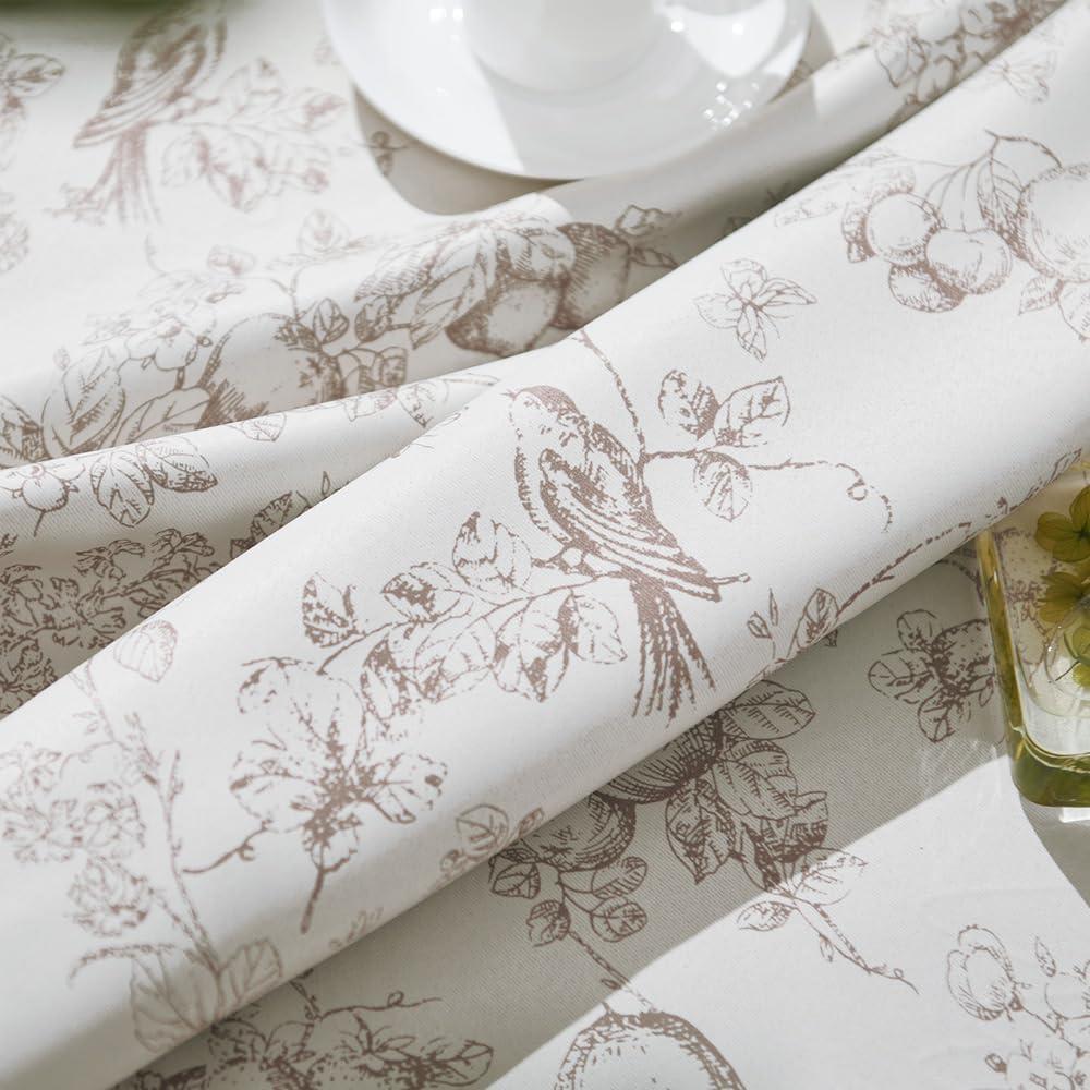 Cortinas Opacas Florales JINCHAN 50x96" Taupe 2 Paneles