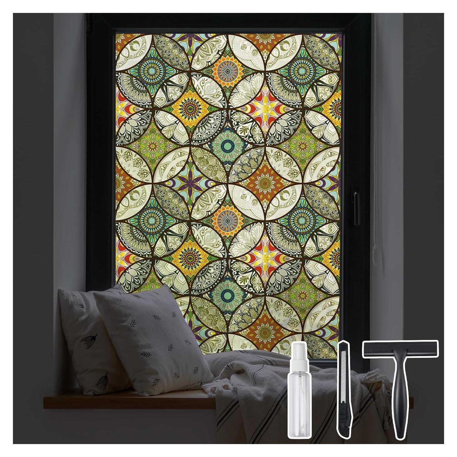 Película de Ventana DKTIE 45x200 cm PVC Amarillo Privacidad