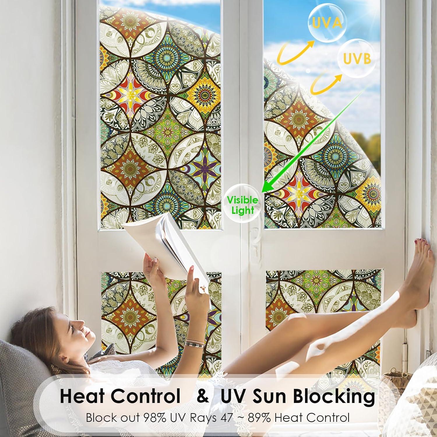 Película de Ventana DKTIE 45x200 cm PVC Amarillo Privacidad