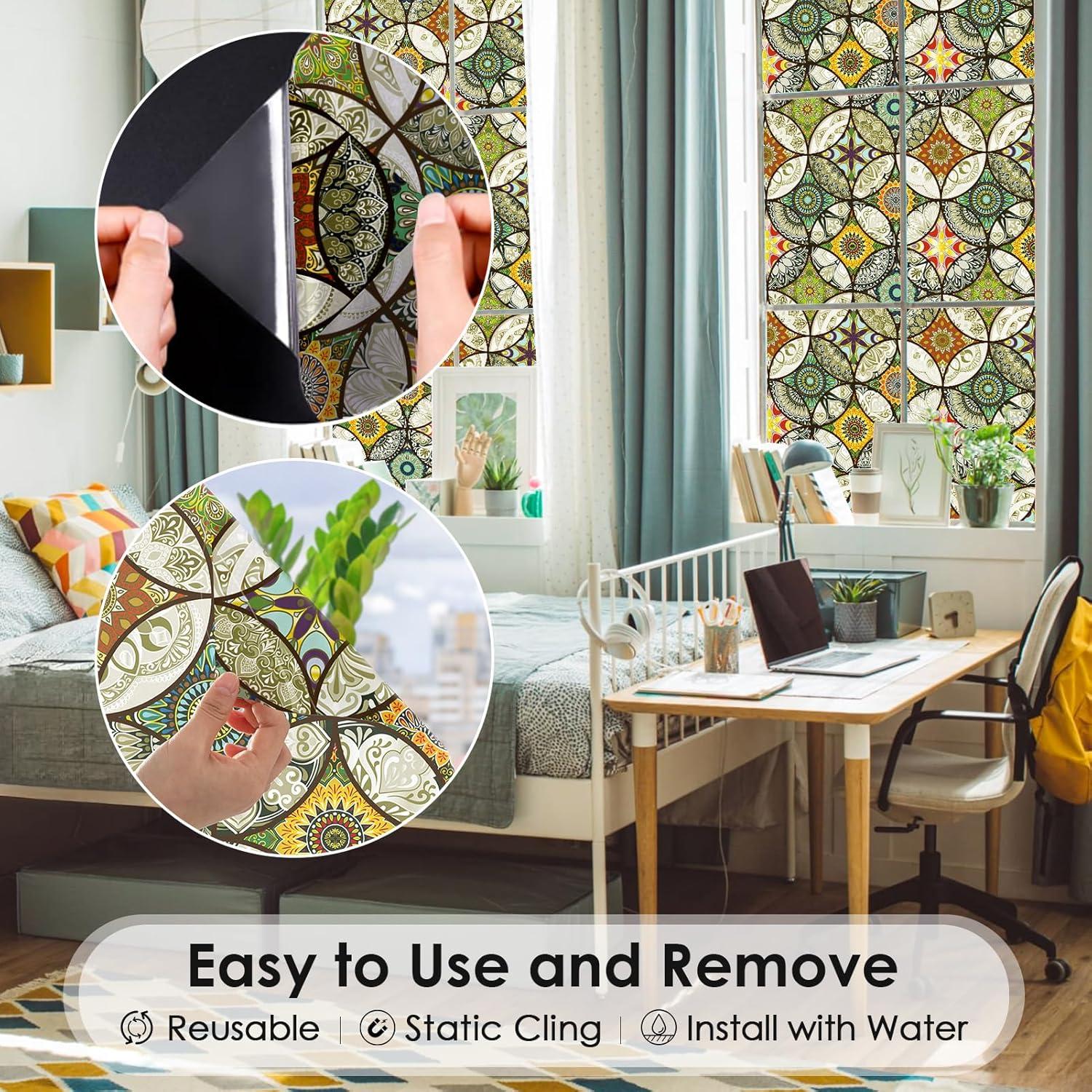 Película de Ventana DKTIE 45x200 cm PVC Amarillo Privacidad