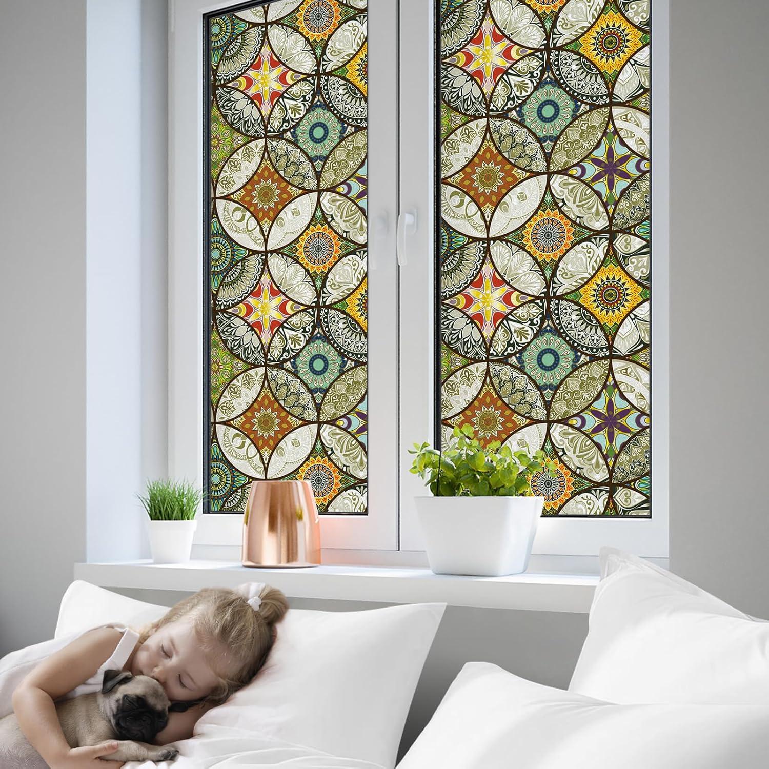 Película de Ventana DKTIE 45x200 cm PVC Amarillo Privacidad