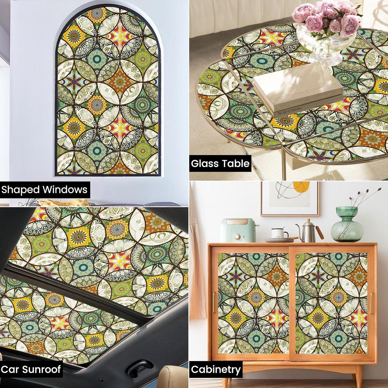 Película de Ventana DKTIE 45x200 cm PVC Amarillo Privacidad