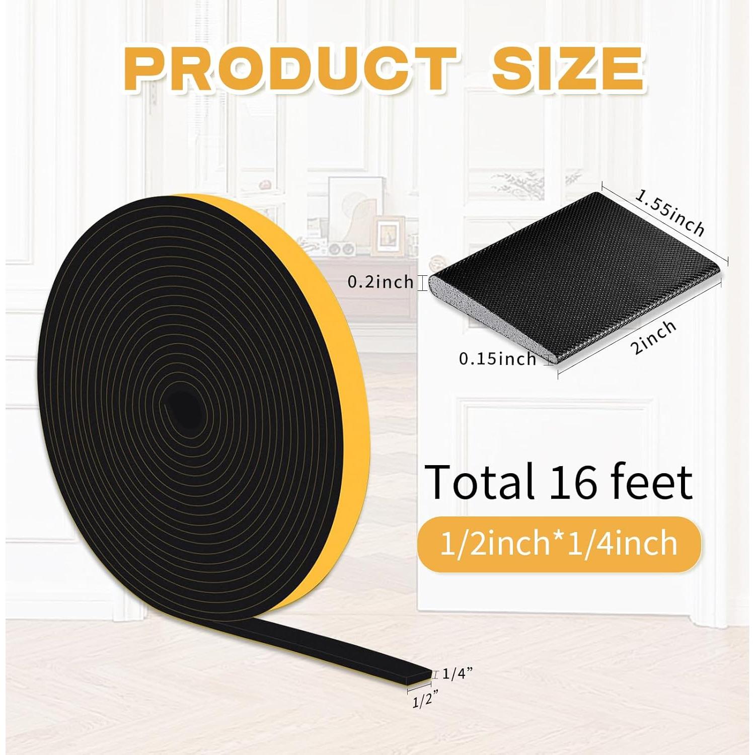 Tira de Sellado para Puerta YOGEYOGE 4.88m Aislante Acústico