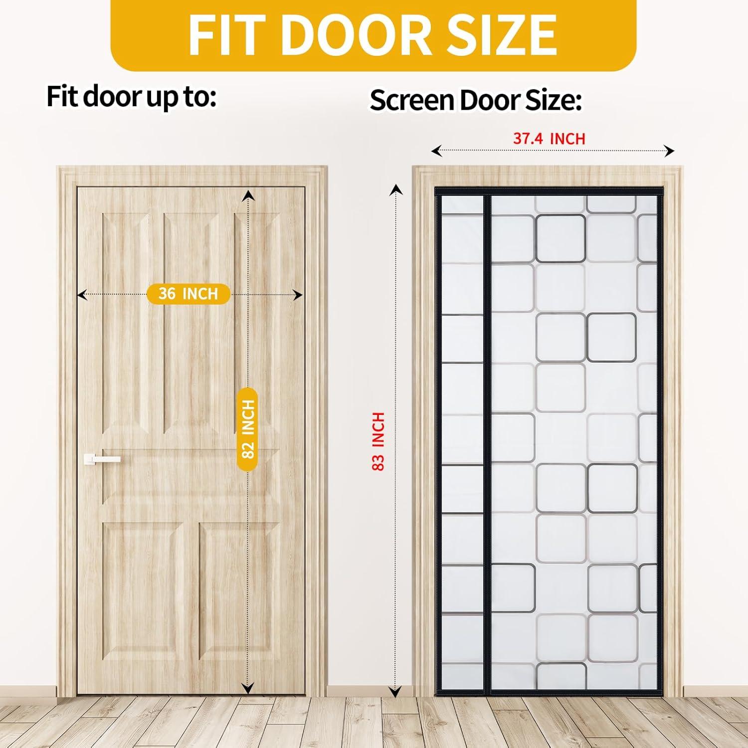 Cortina de Puerta Aislada Veanusiver 91.44x208.28cm Gris