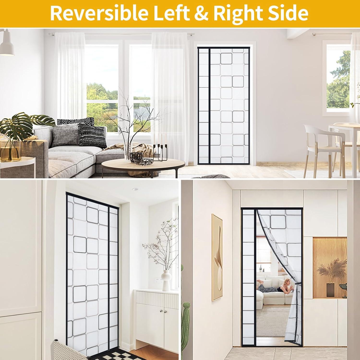 Cortina de Puerta Aislada Veanusiver 91.44x208.28cm Gris