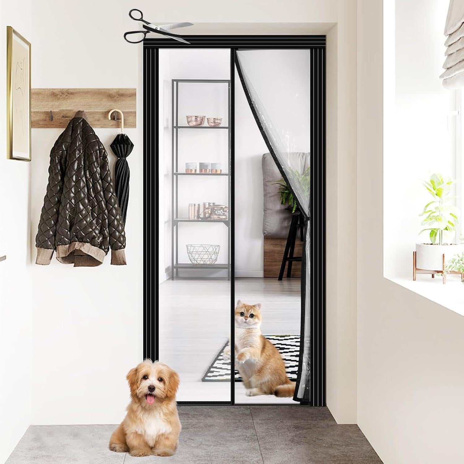 Cortina de Puerta Aislante Veanusiver Ajustable 74-86cm x 200-210cm