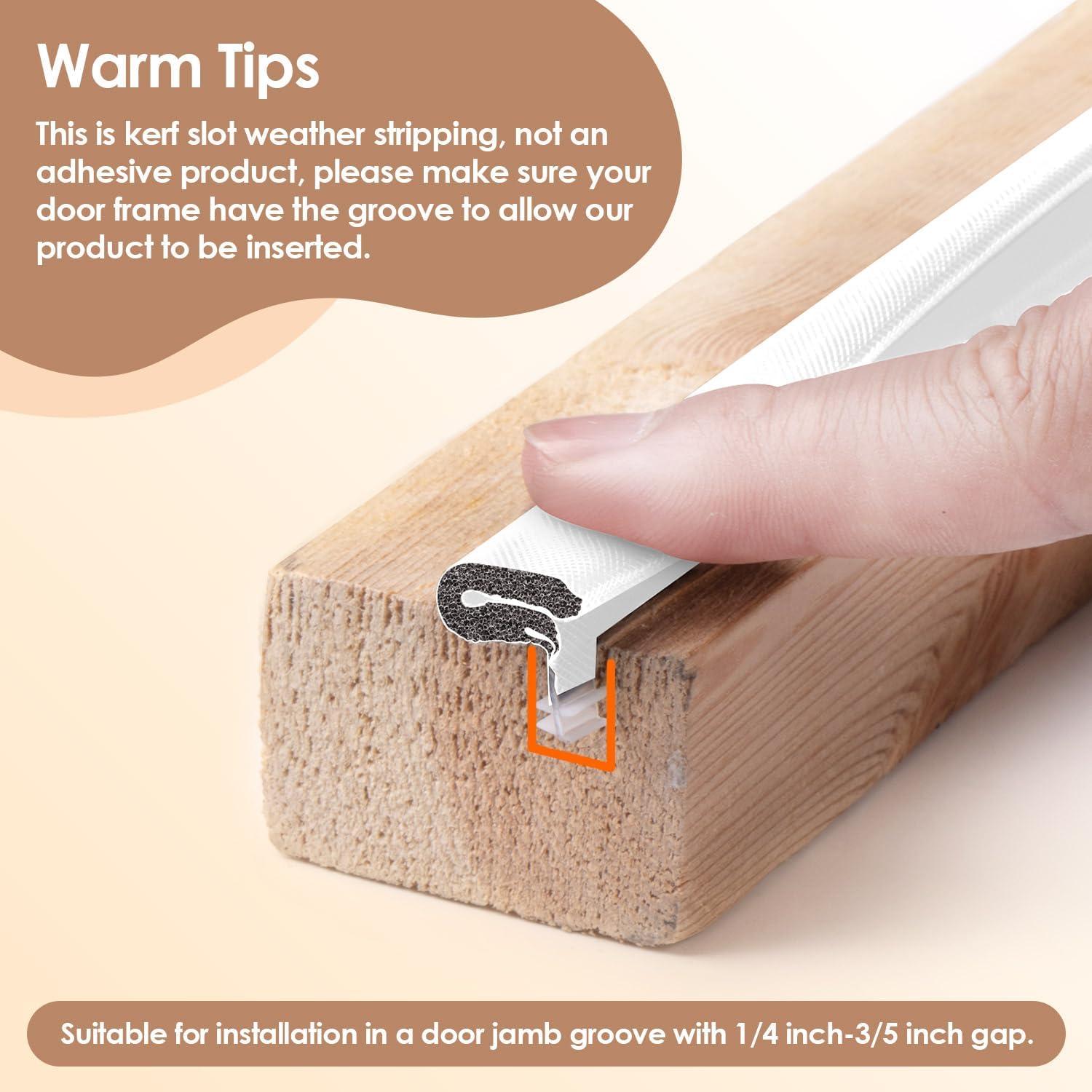 Sello de Puerta con Burlete Kerf OTIIALOT 6.1m Blanco