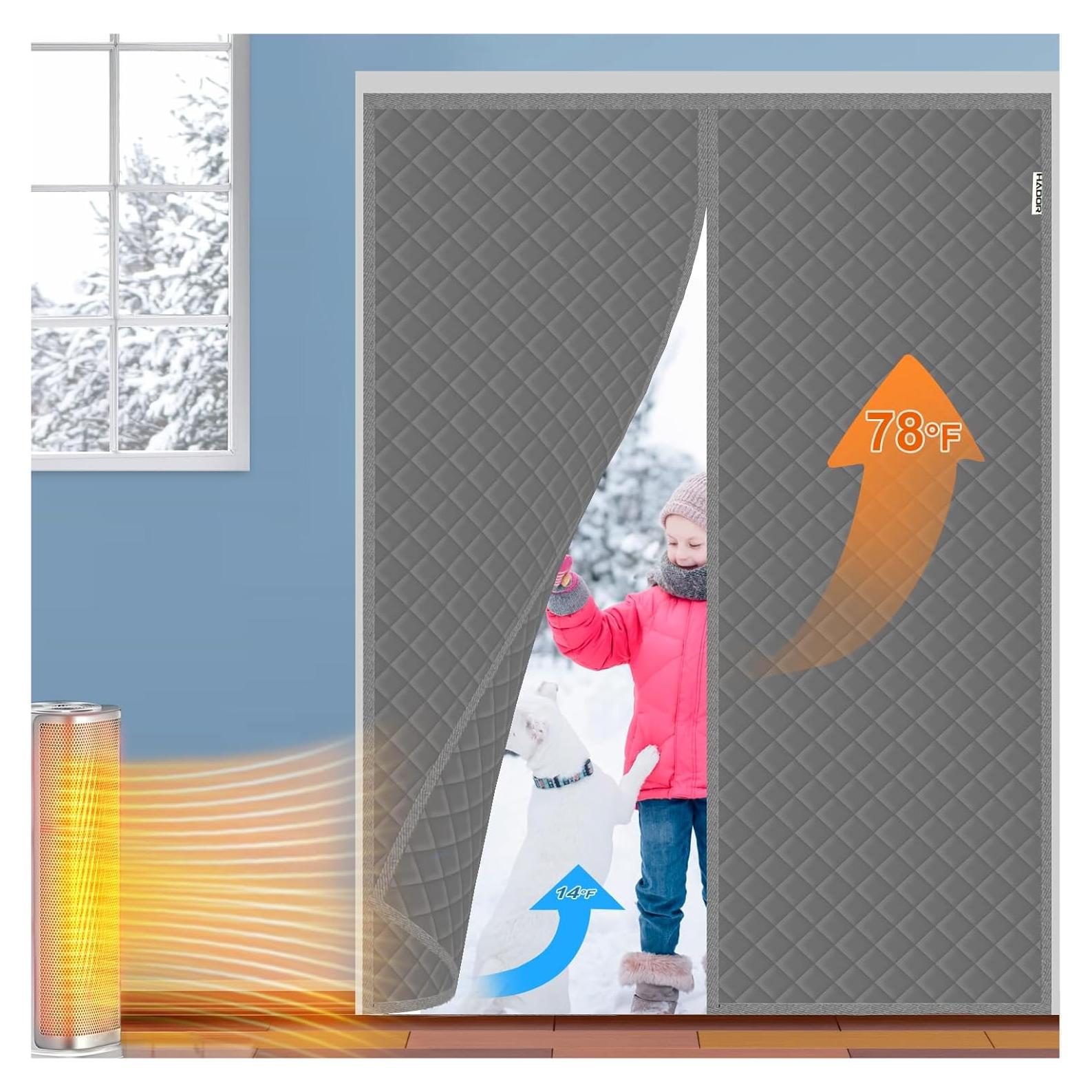 Cortina Térmica Magnética HADOR 72x80 Pulgadas Gris Aislante
