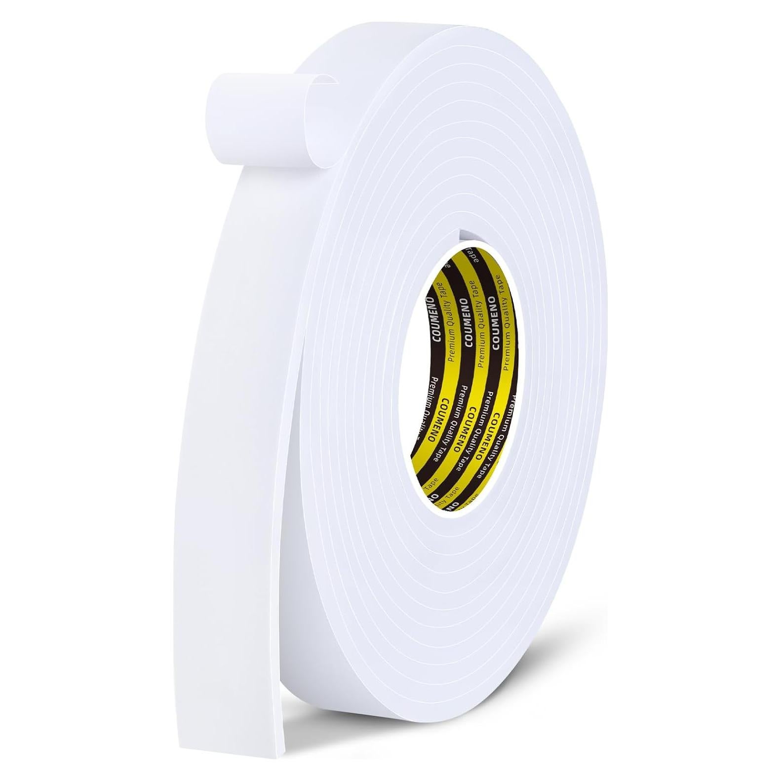 Cinta de espuma EVA autoadhesiva COUMENO 3cm x 5m blanca