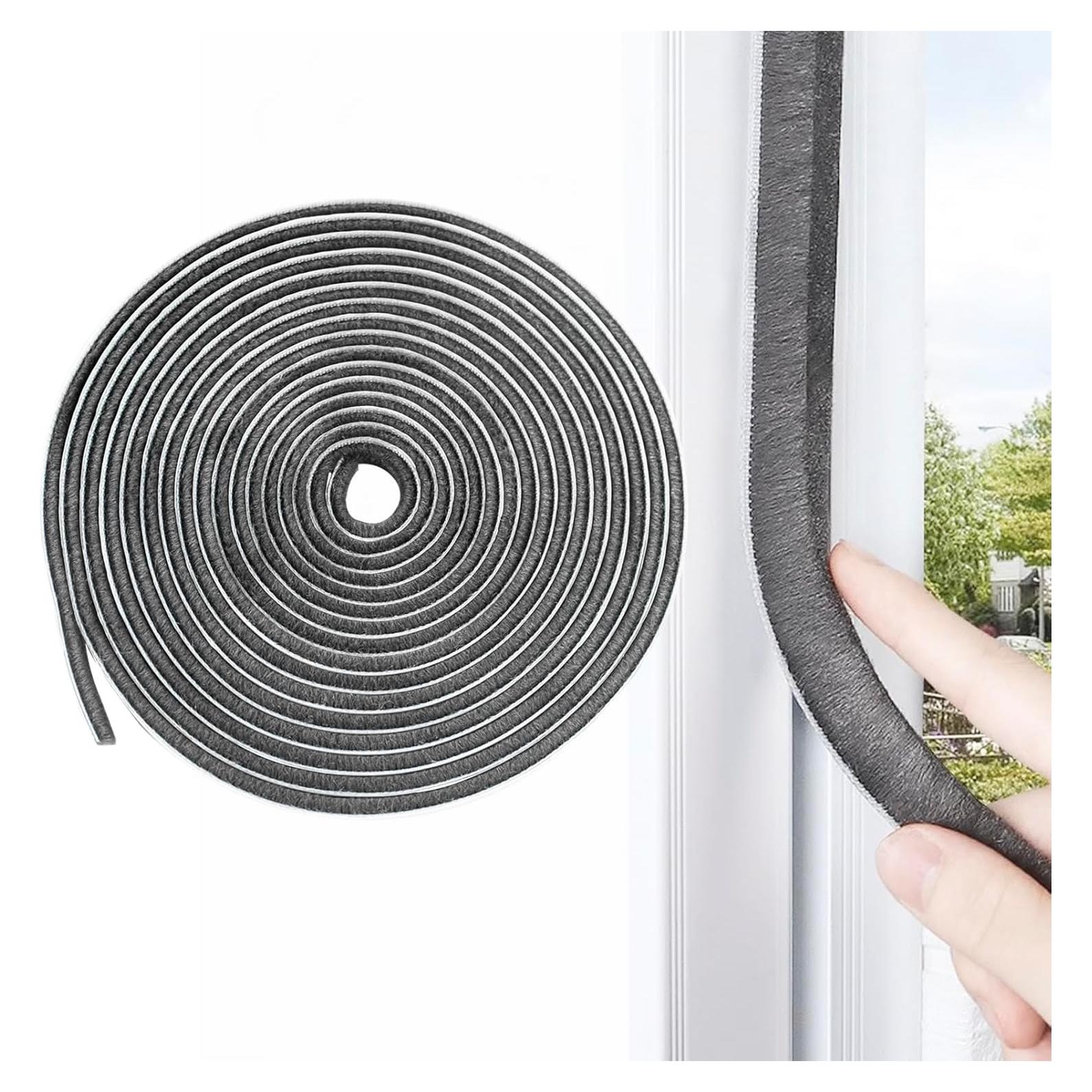 Burlete de Cepillo Autoadhesivo Noabaco 10.06 m Aislamiento Gris