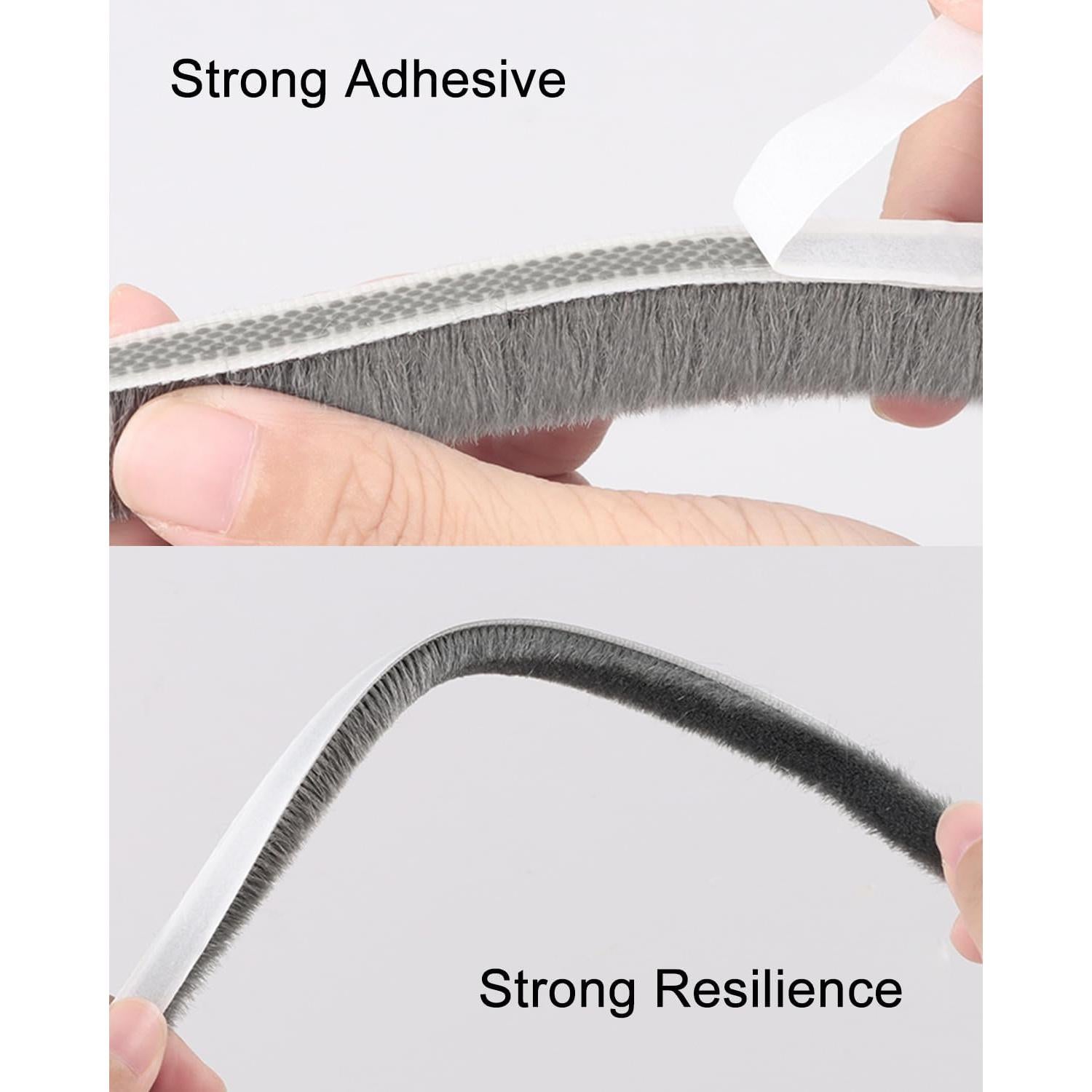 Burlete de Cepillo Autoadhesivo Noabaco 10.06 m Aislamiento Gris