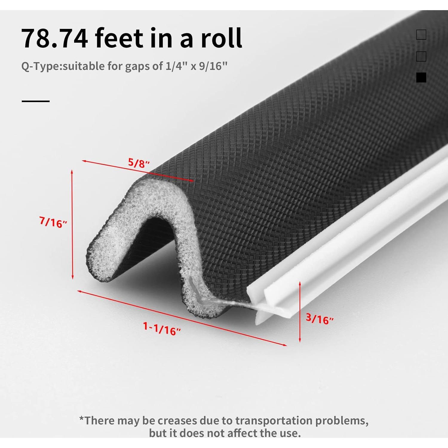 Kit de Sellado y Aislamiento para Puertas SZZSAF 23.77m Negro