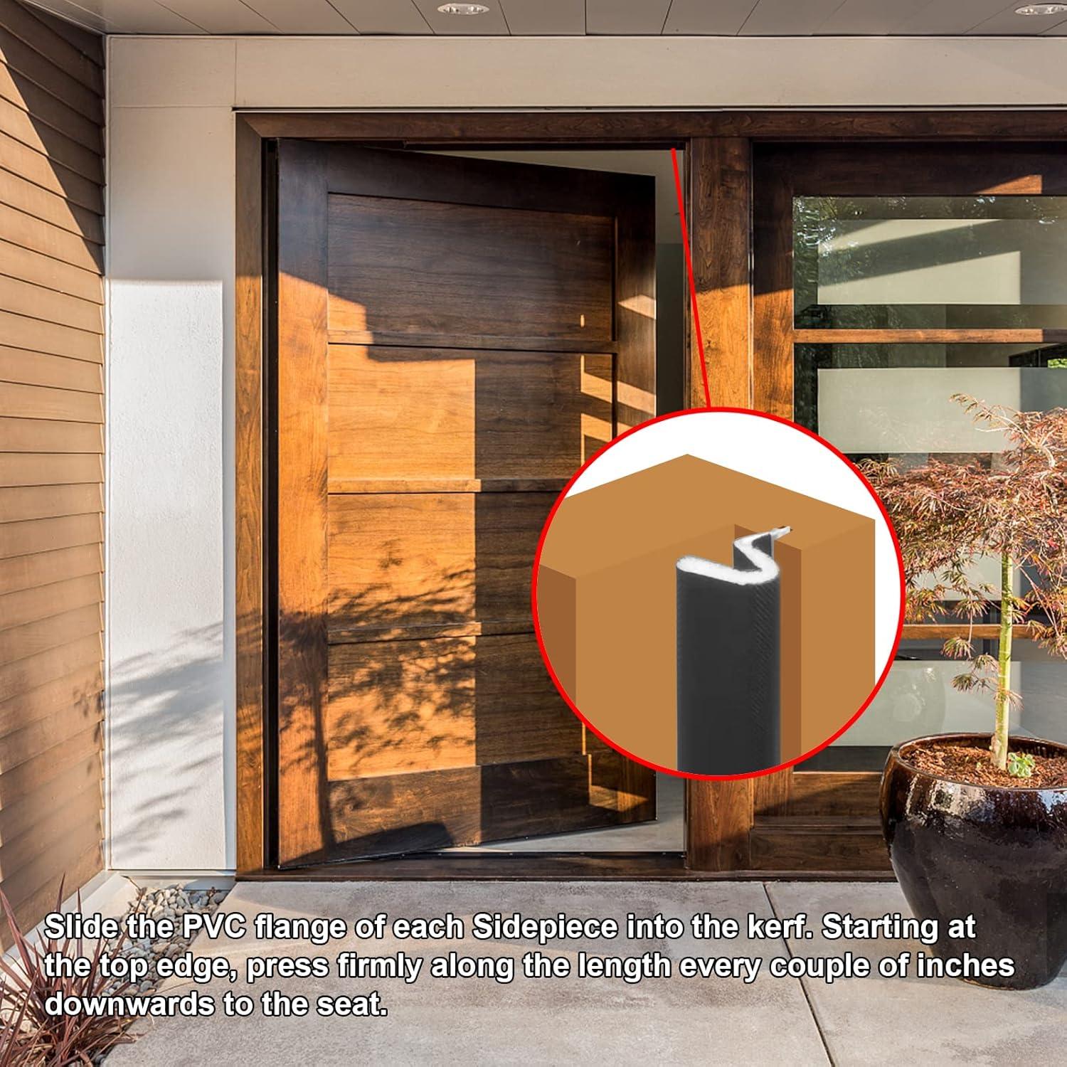 Kit de Sellado y Aislamiento para Puertas SZZSAF 23.77m Negro