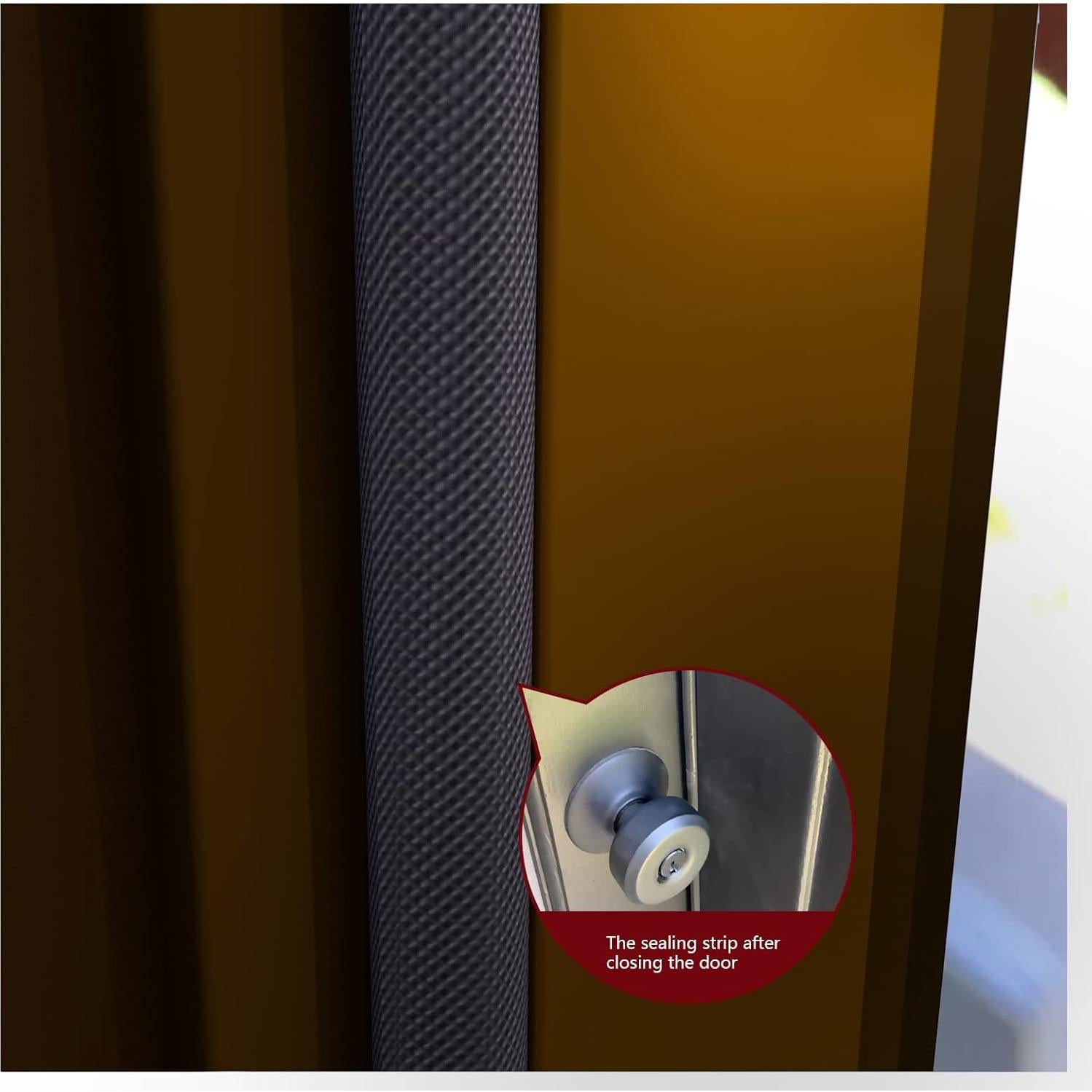 Kit de Sellado y Aislamiento para Puertas SZZSAF 23.77m Negro