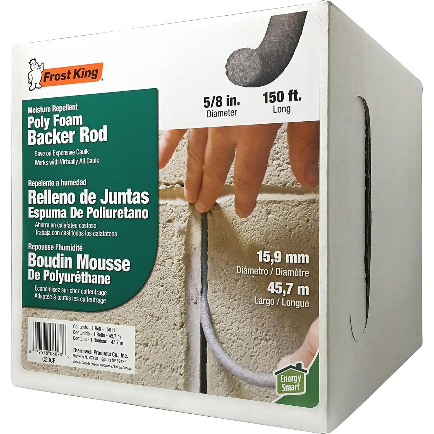 Ahorrador de Masilla Frost King C23CP 1.6 cm x 45.72 m Gris