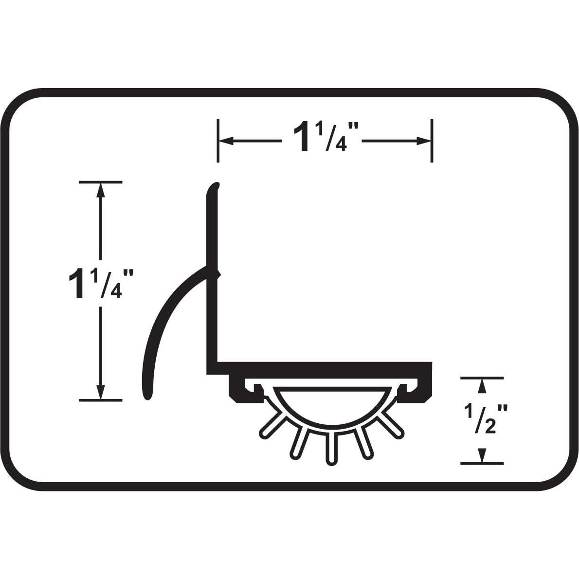Sellador de Puerta M-D Aluminio Blanco 91.44 cm con Sello de Vinilo