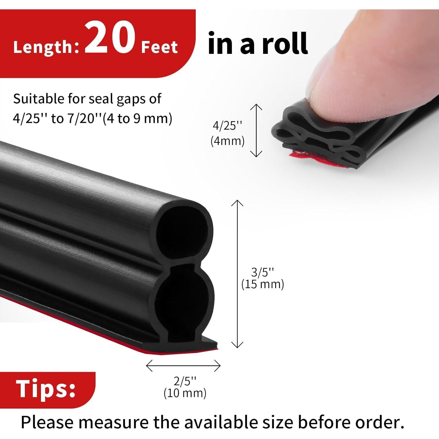 Tira de Goma Aislante Fingwerk 6.1m Autoadhesiva Negra