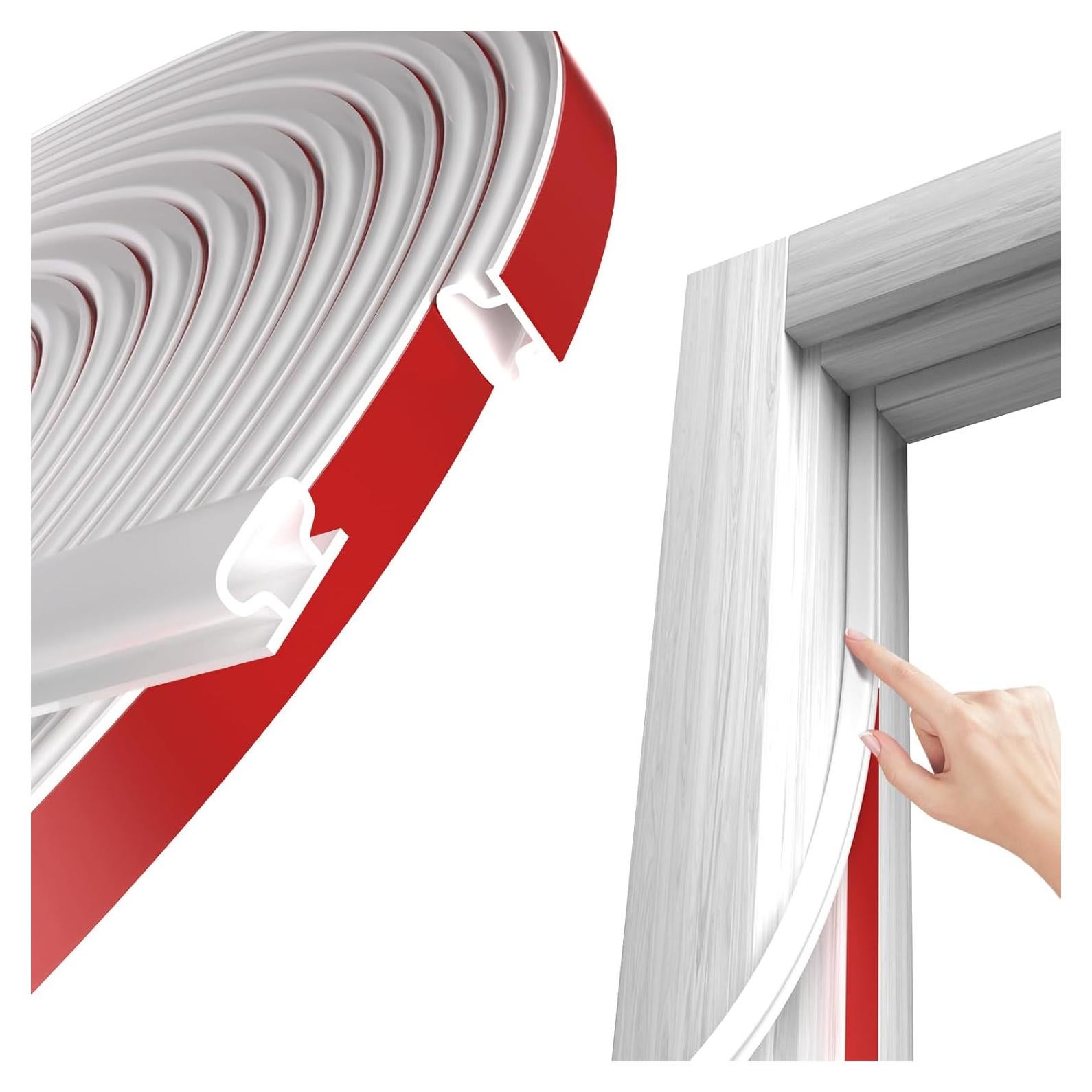 Tira de Sellado Acústico JSIWOTH 20 Pies Goma Blanca