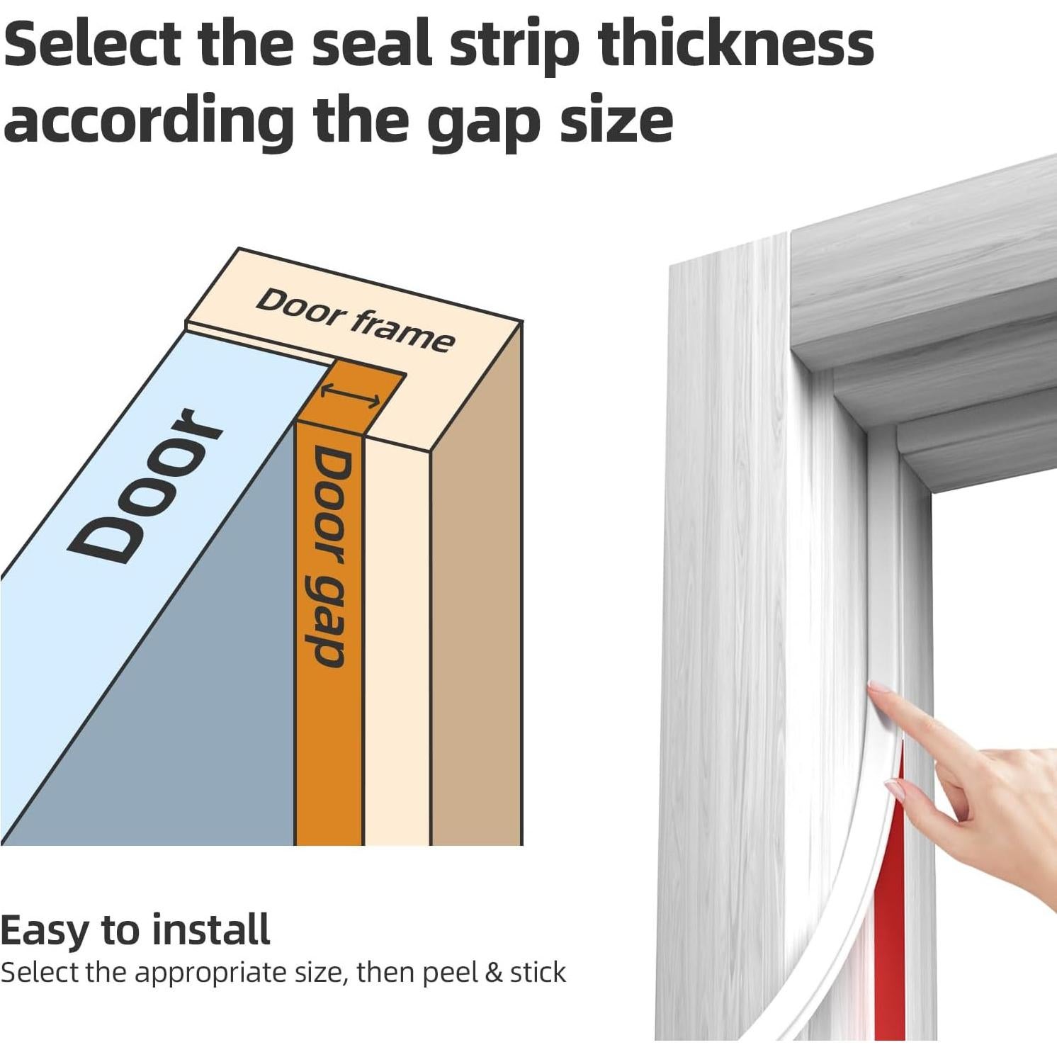 Tira de Sellado Acústico JSIWOTH 20 Pies Goma Blanca