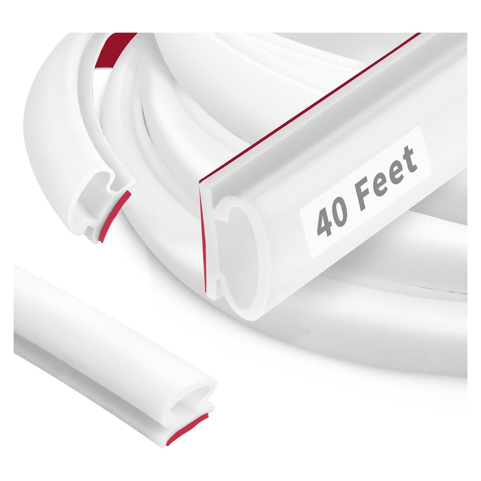 Tira de Sellado de Goma BISOTHAI 40 Pies Blanco Aislamiento