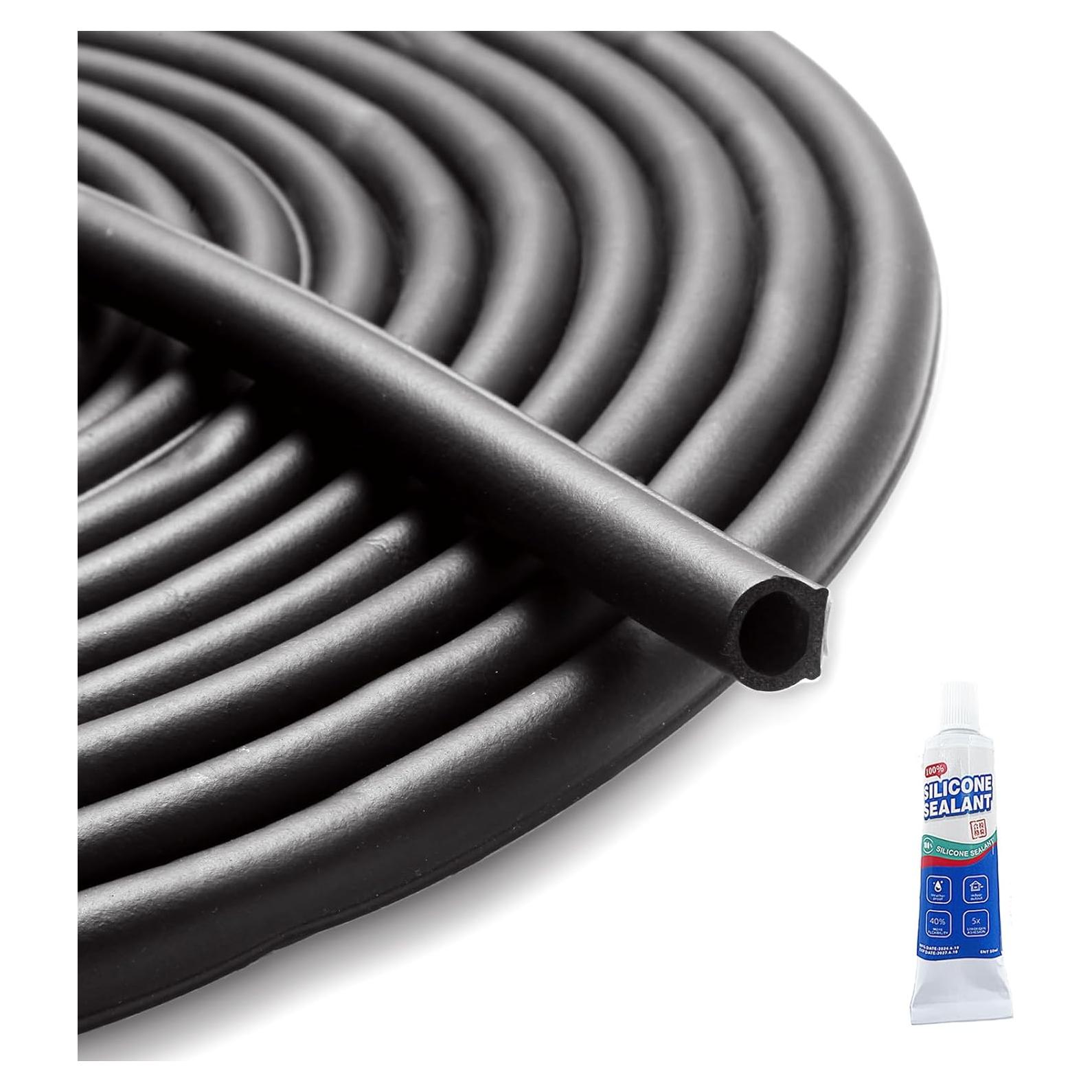 Tira de Sellado de Puerta ZERITO 10m Goma Negra 1.57cm