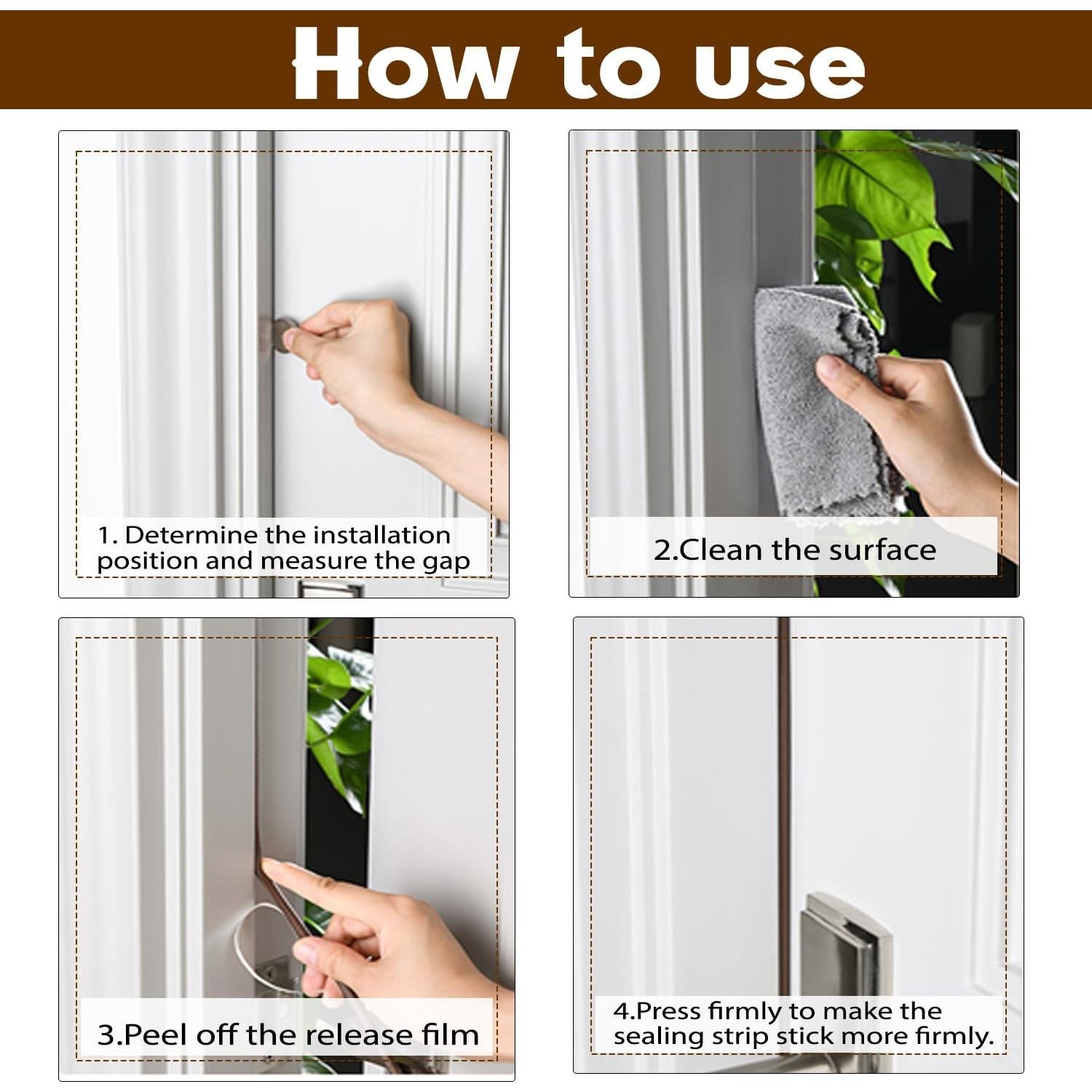 Tira de Sellado Aislante Qoqooice 1.9cm x 12.7cm Marrón