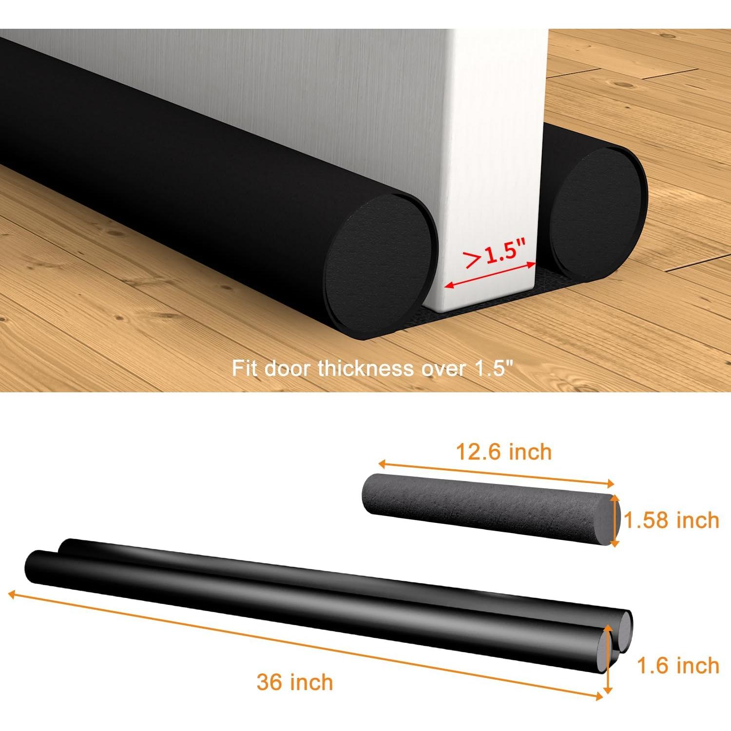 Tapones de puerta LM BODYCARE - Burlete negro 91.44 cm