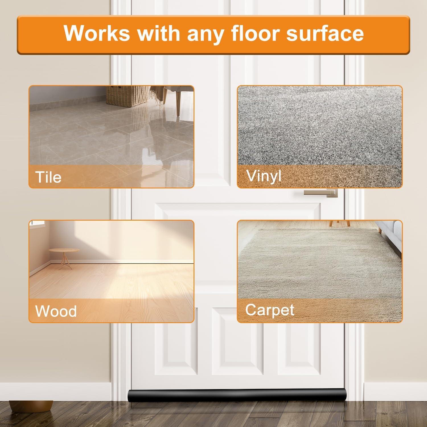 Tapones de puerta LM BODYCARE - Burlete negro 91.44 cm