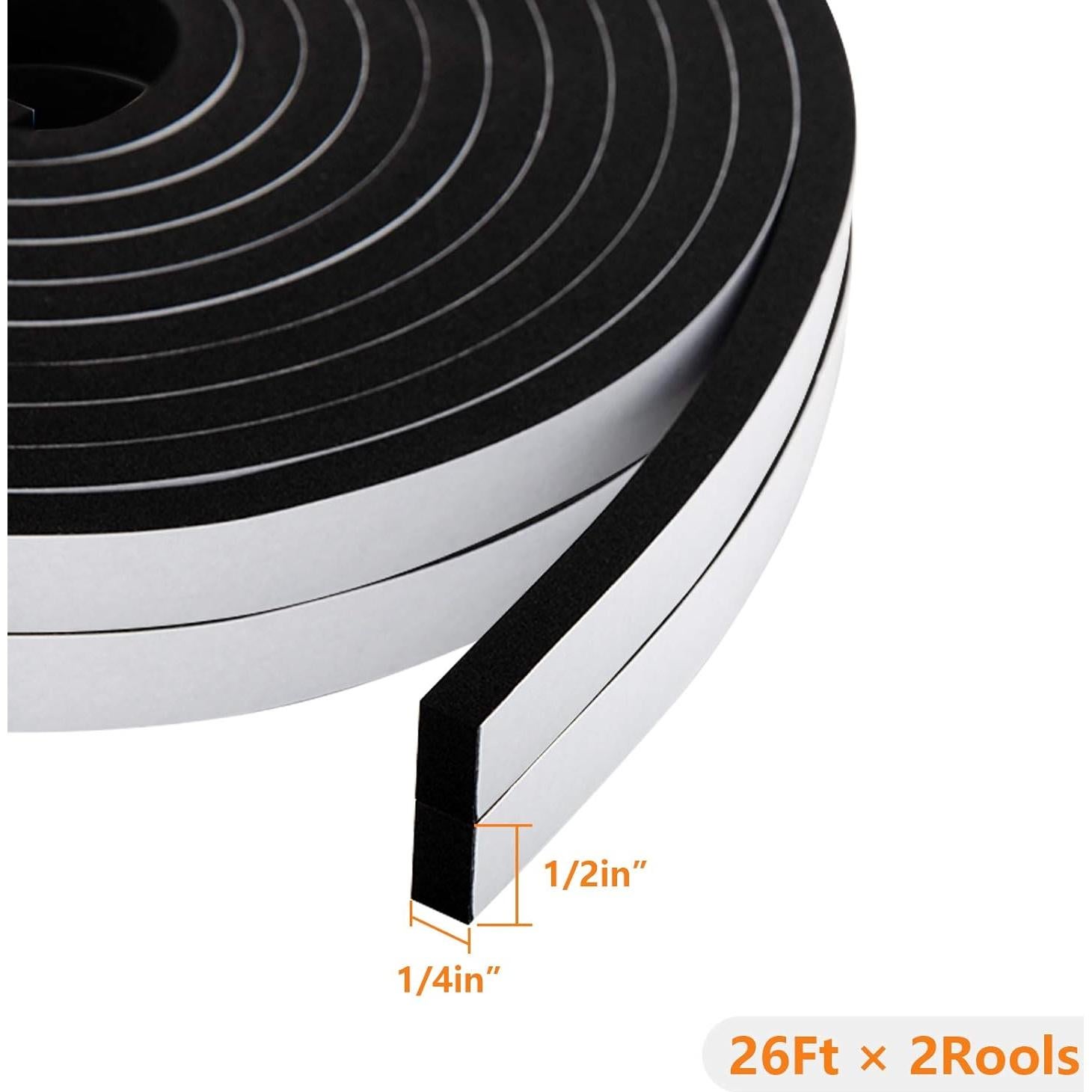 Tira de neopreno CloudBuyer 1/2" x 1/4" 26 pies sellado