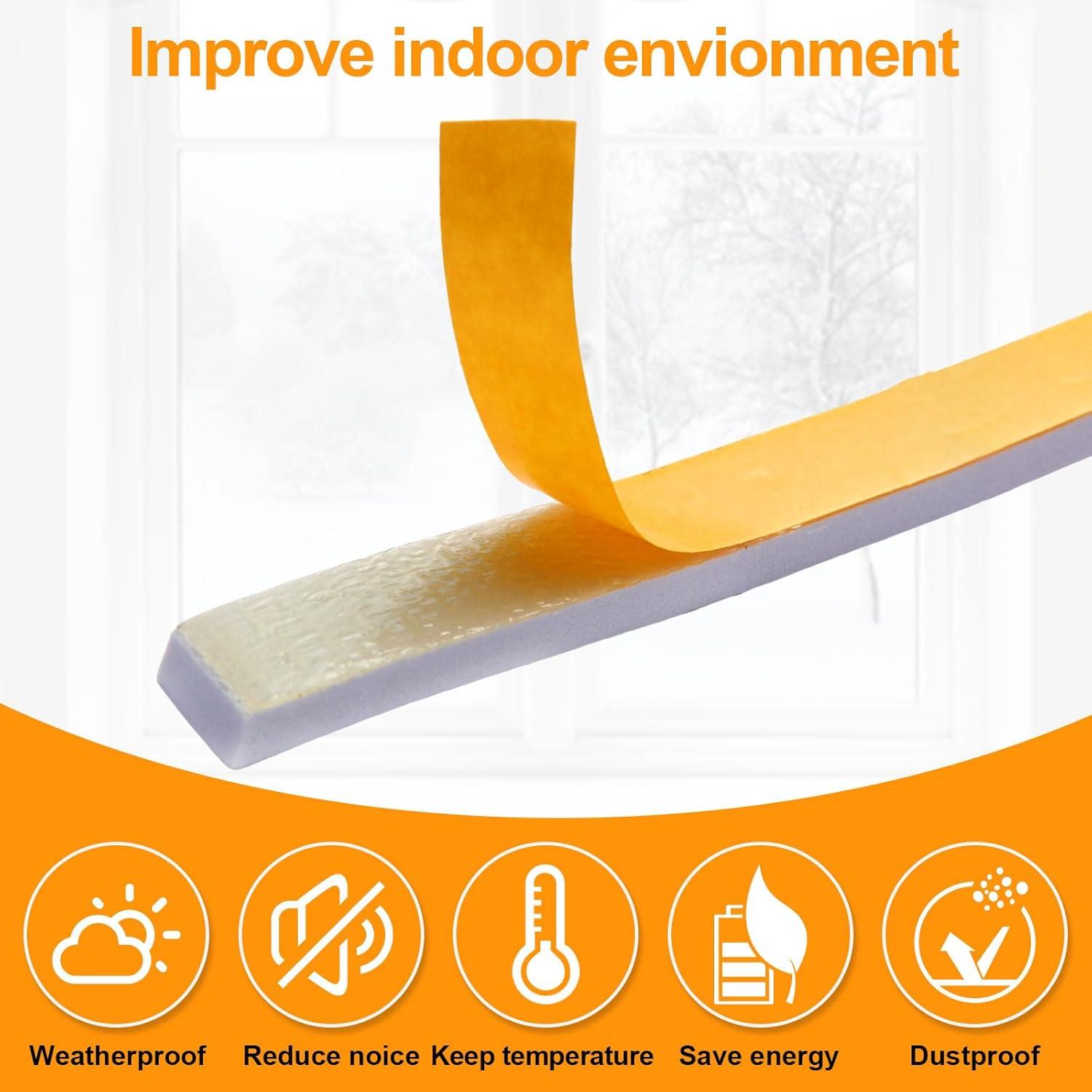 Tira de sellado autoadhesiva Pazaka 2 rollos 33 pies blanco