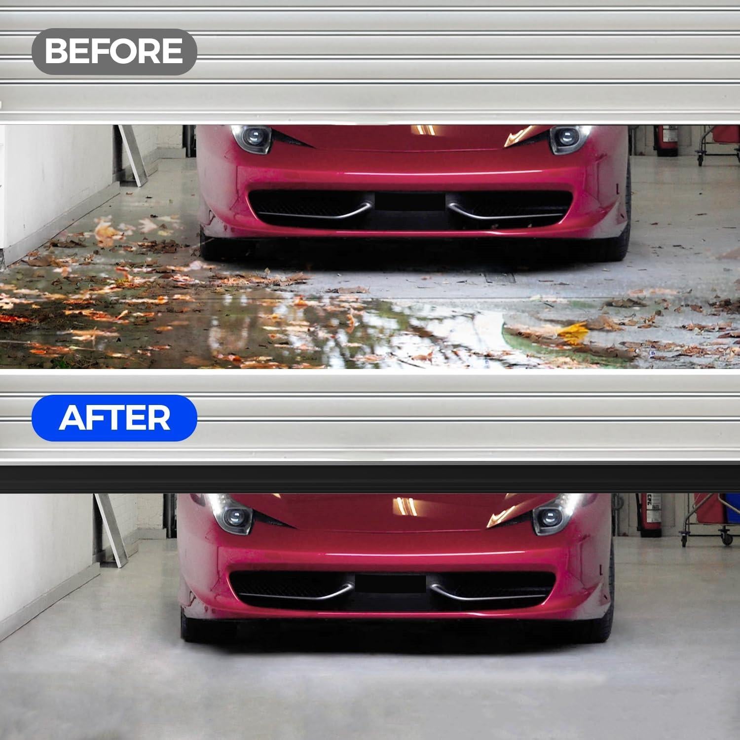 Sello de Puerta de Garaje Holikme 11 Pies Goma Negro