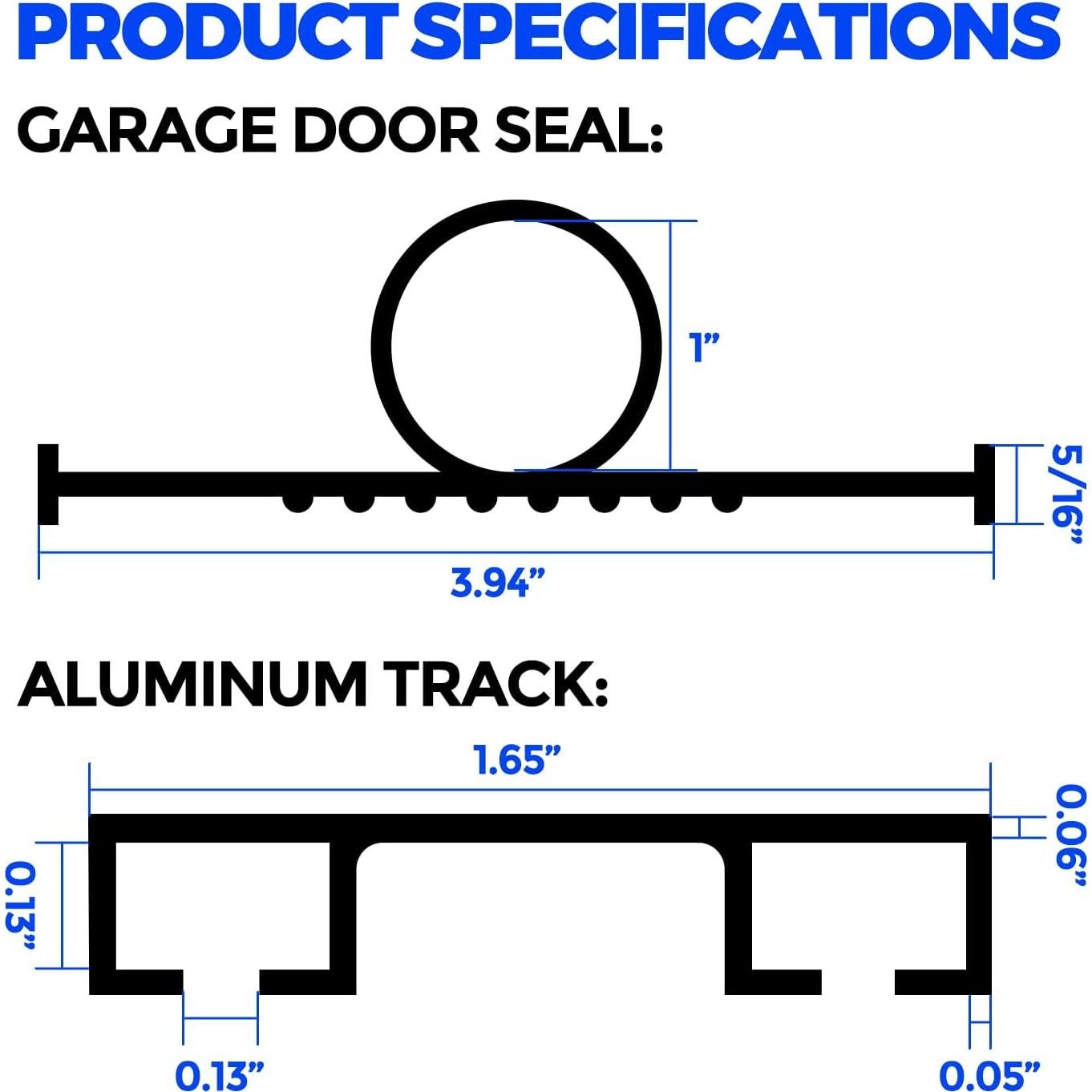Sello de Puerta de Garaje Holikme 6.1m - Goma Impermeable
